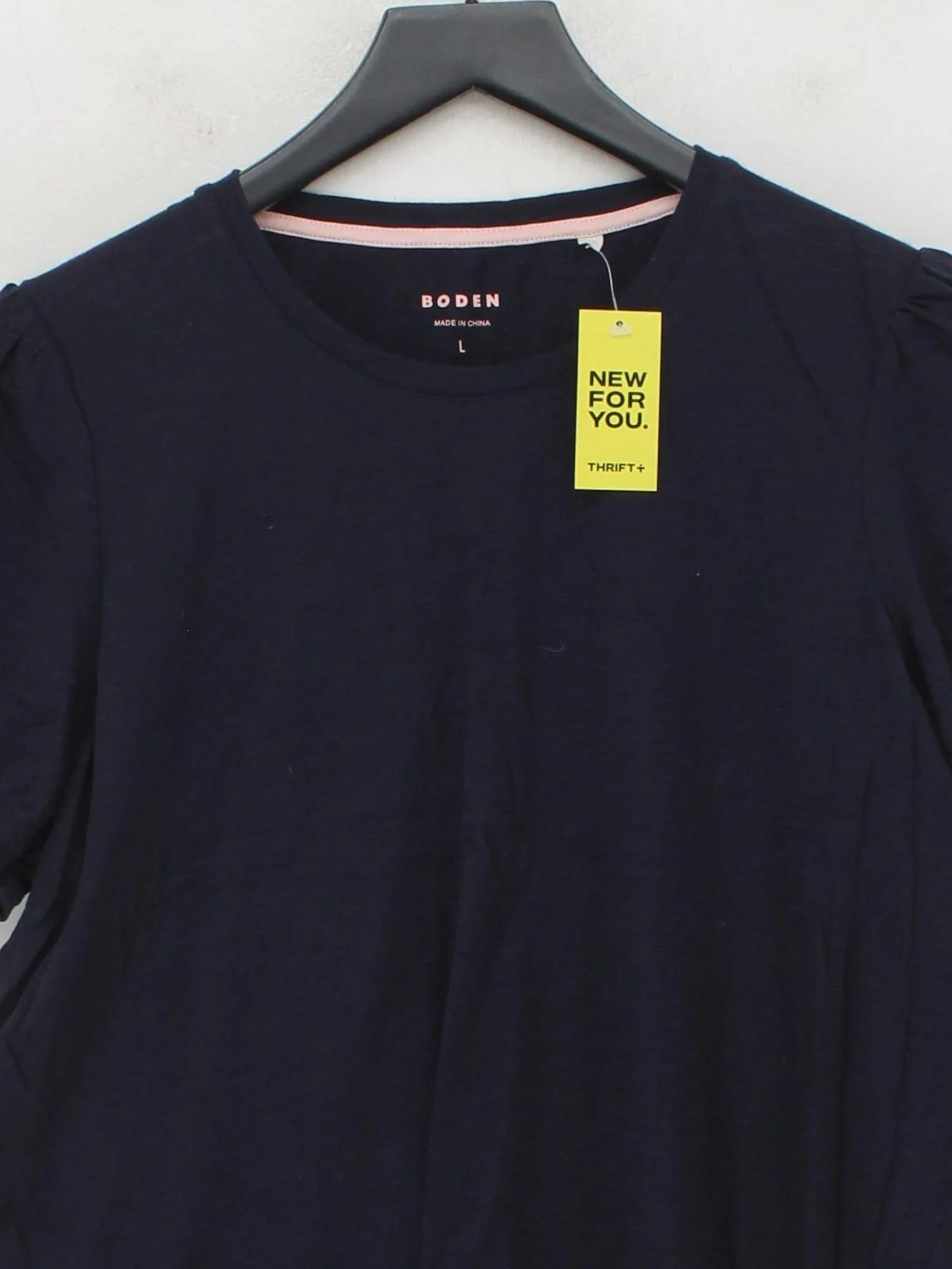 Boden Women's T-Shirt L Blue 100% Cotton Short Sleeve Round Neck Basic - Image 3