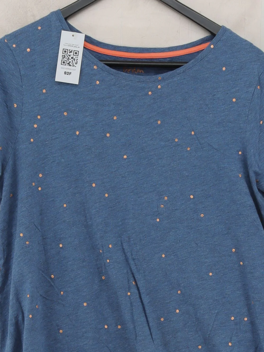 Boden Women's T-Shirt L Blue Graphic 100% Cotton Short Sleeve Round Neck Basic - Image 3