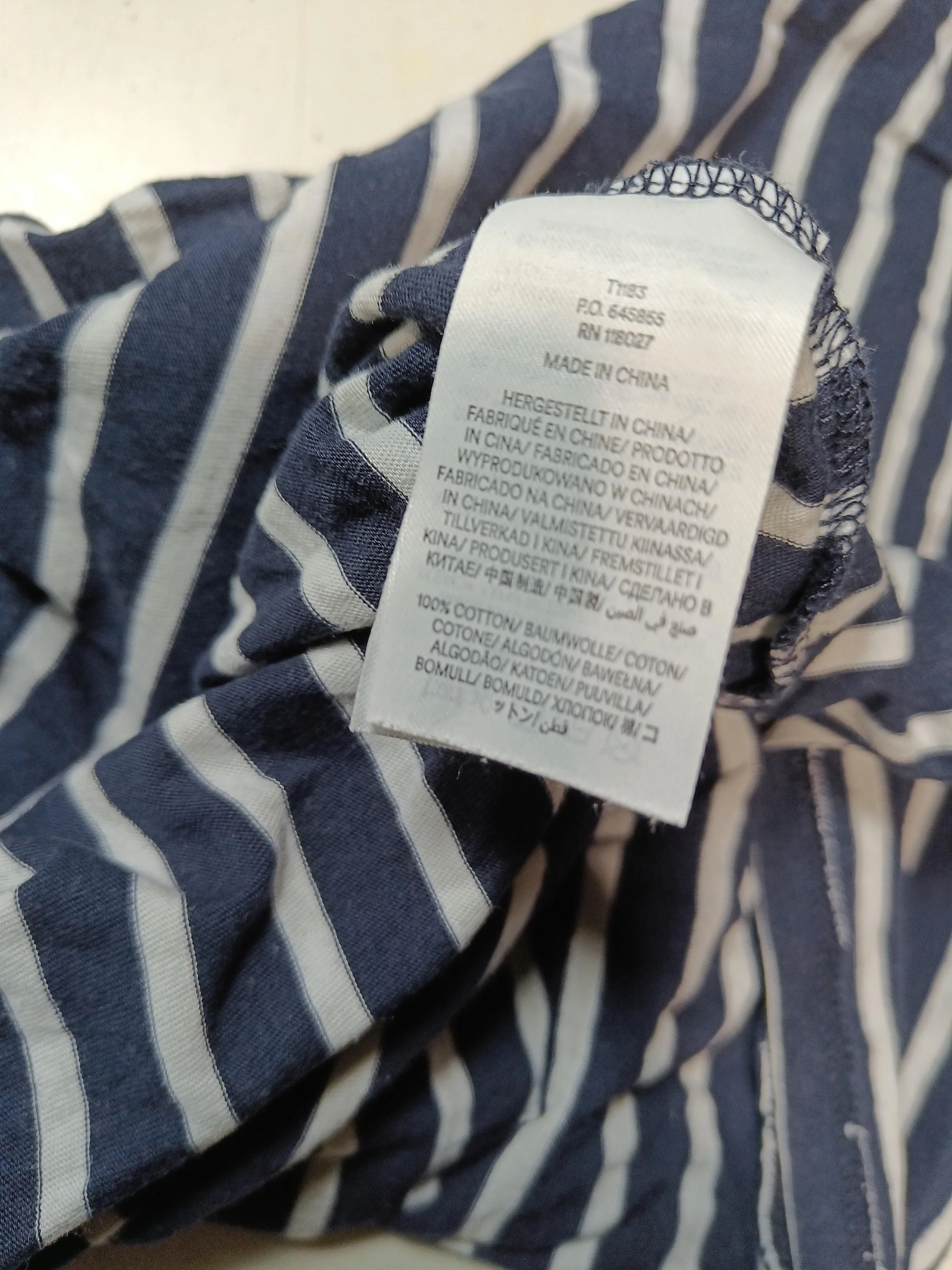 Boden Women's T-Shirt L Blue Striped 100% Cotton Short Sleeve Round Neck Basic - Image 6