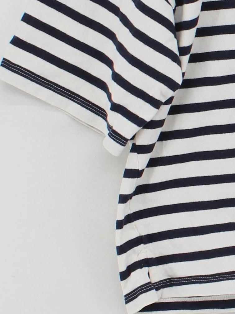 Boden Women's T-Shirt L Multi Striped 100% Cotton Short Sleeve Round Neck Basic - Image 4