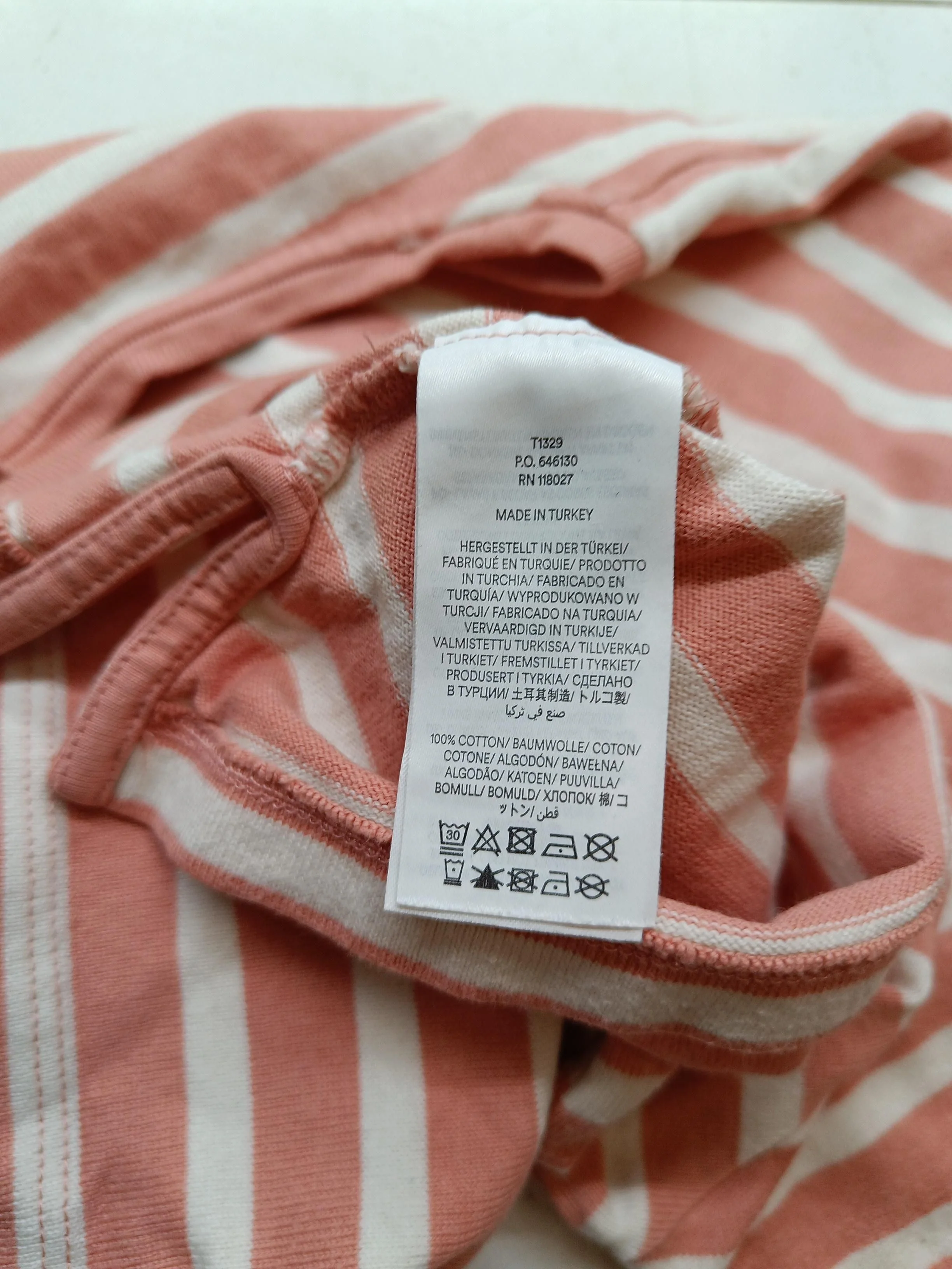 Boden Women's T-Shirt L Pink Striped 100% Cotton Short Sleeve Round Neck Basic - Image 6
