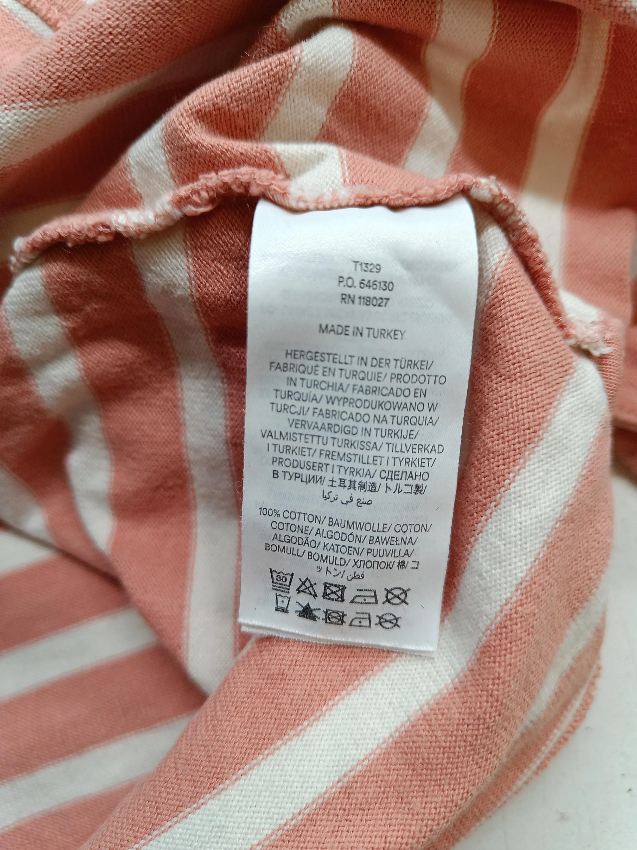 Boden Women's T-Shirt L Pink Striped 100% Cotton Short Sleeve Round Neck Basic - Image 6