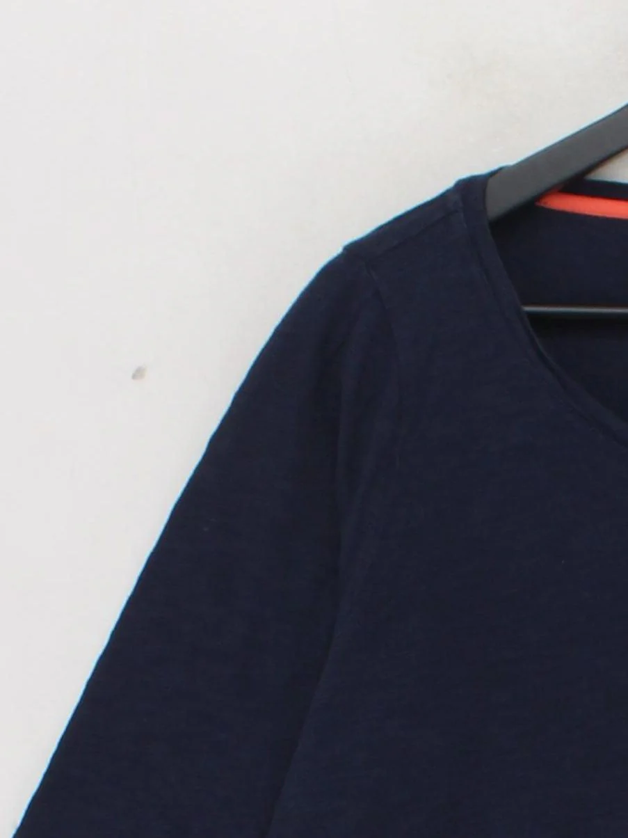 Boden Women's T-Shirt M Blue 100% Cotton Short Sleeve Round Neck Basic - Image 4