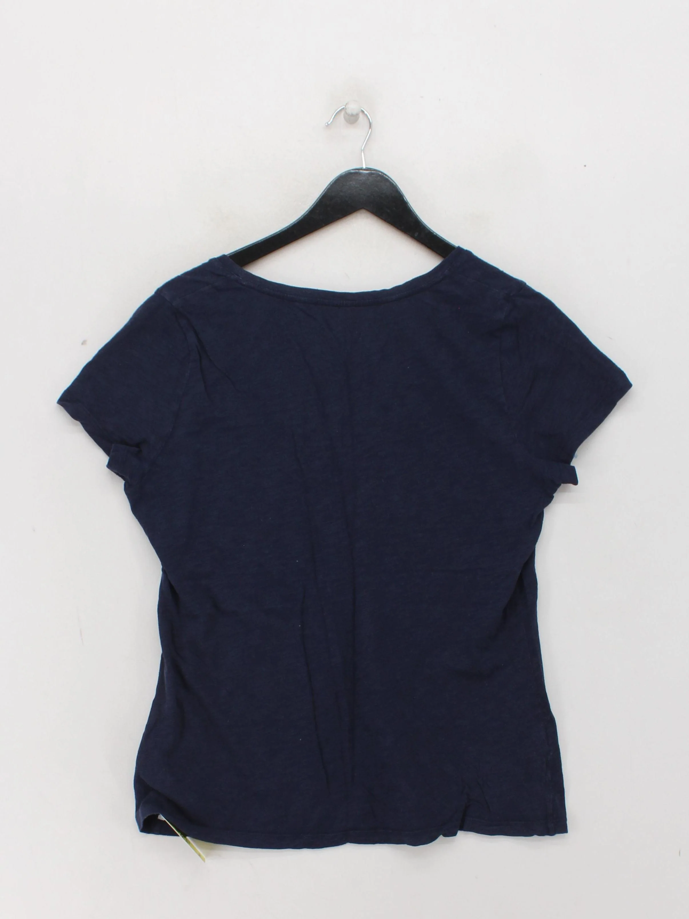 Boden Women's T-Shirt M Blue 100% Cotton Short Sleeve V-Neck Basic - Image 2