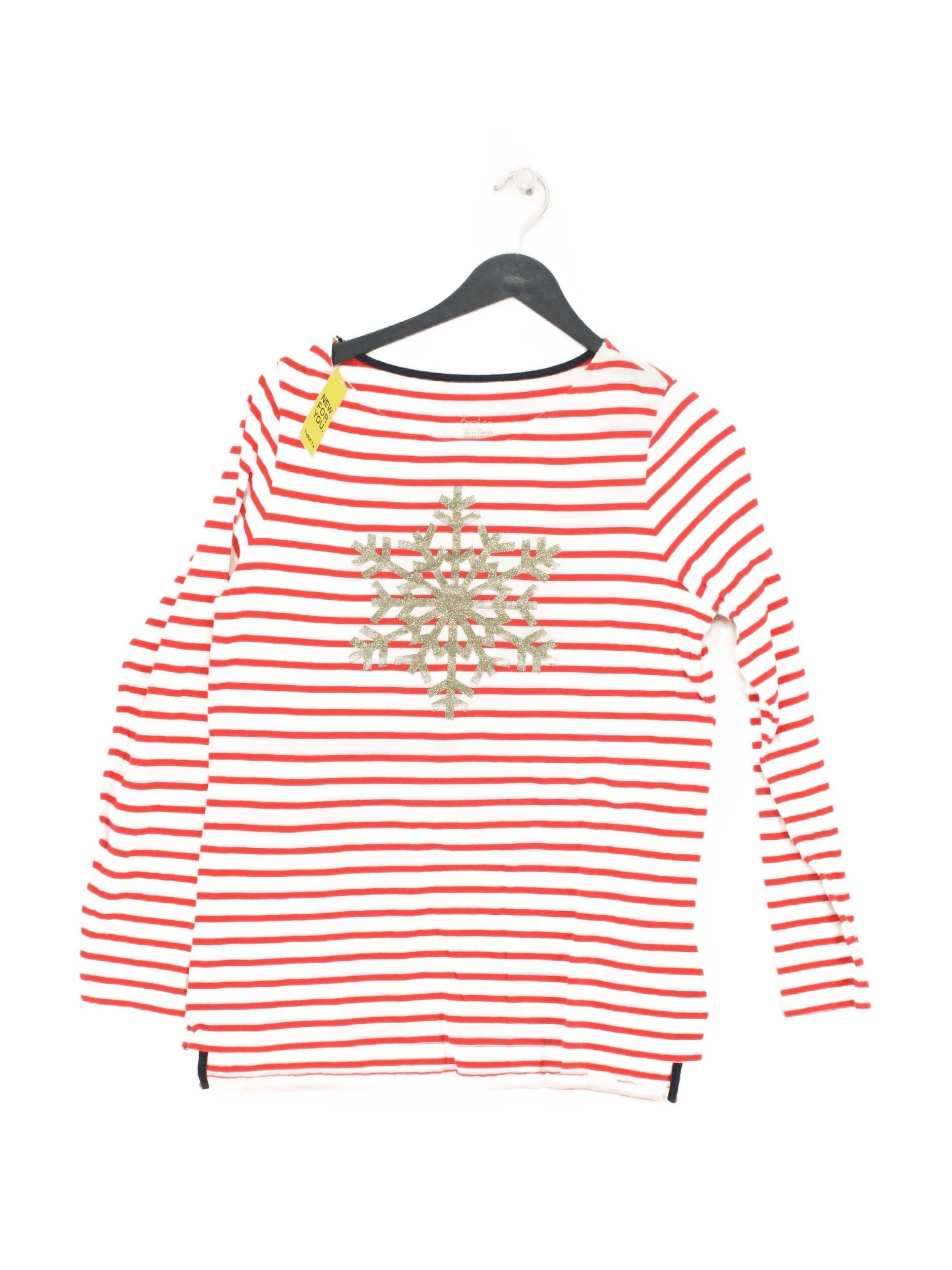 Boden Women's T-Shirt M Multi Striped 100% Cotton Short Sleeve Round Neck Basic