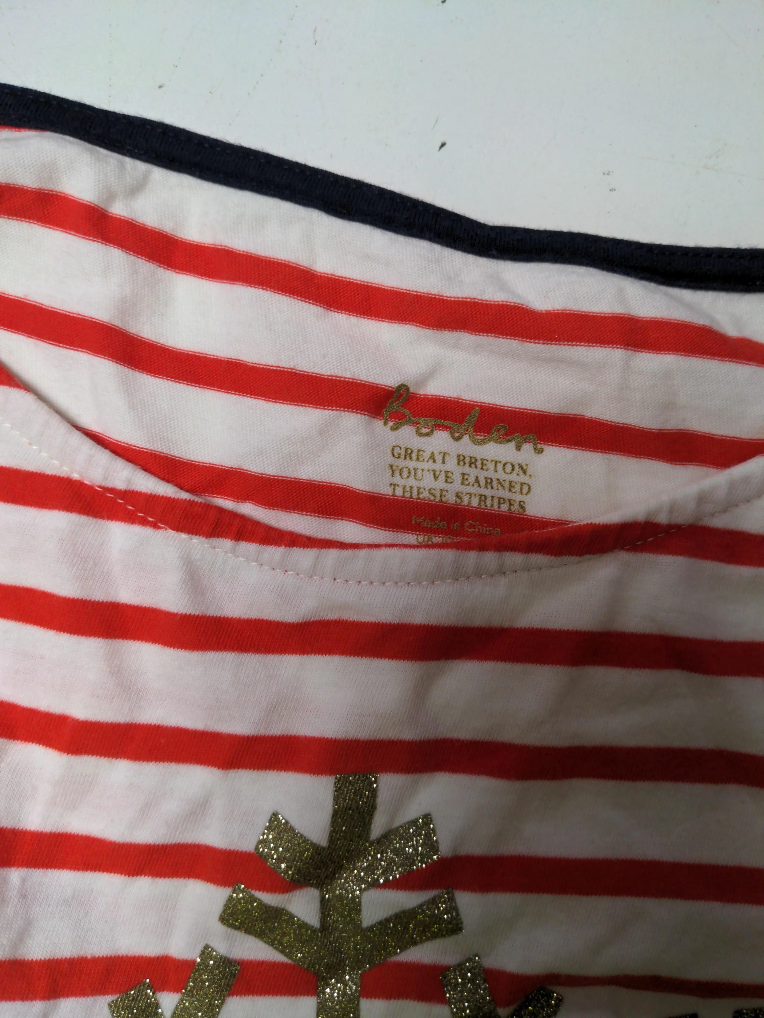 Boden Women's T-Shirt M Multi Striped 100% Cotton Short Sleeve Round Neck Basic - Image 5