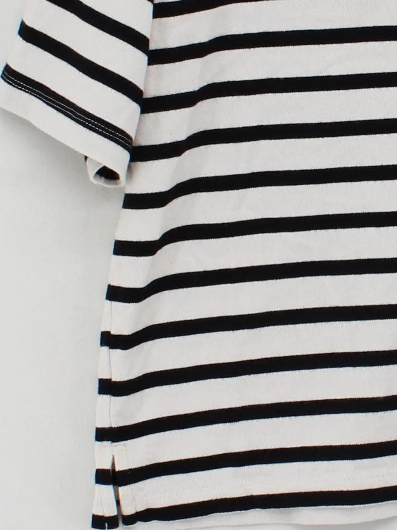Boden Women's T-Shirt M Multi Striped 100% Cotton Short Sleeve Round Neck Basic - Image 4
