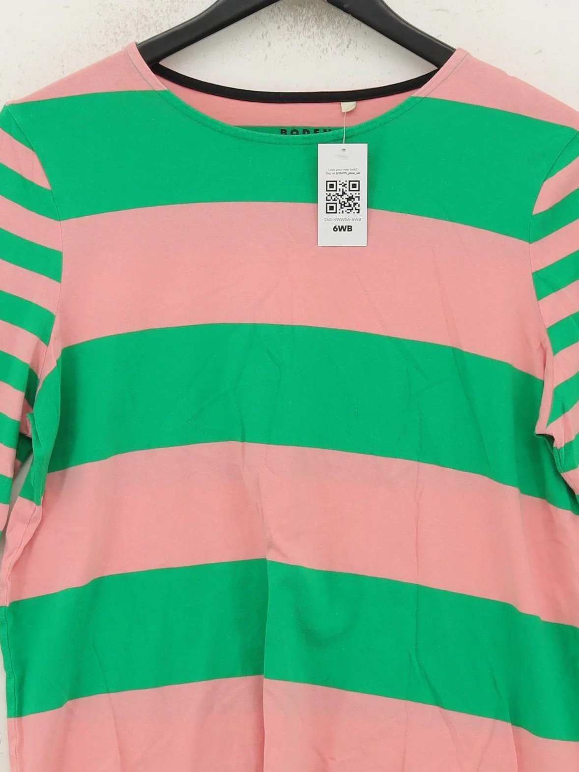 Boden Women's T-Shirt M Multi Striped 100% Cotton Short Sleeve Round Neck Basic - Image 3