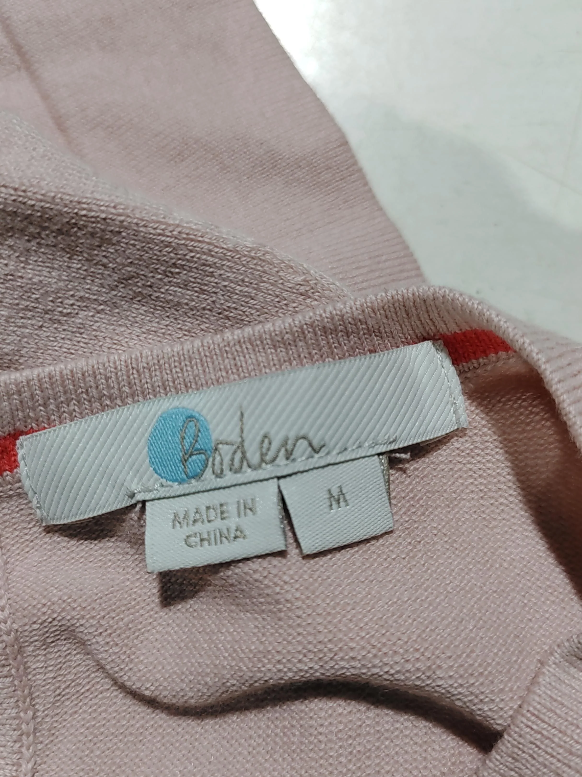 Boden Women's T-Shirt M Pink Cotton with Polyamide, Elastane Basic - Image 5