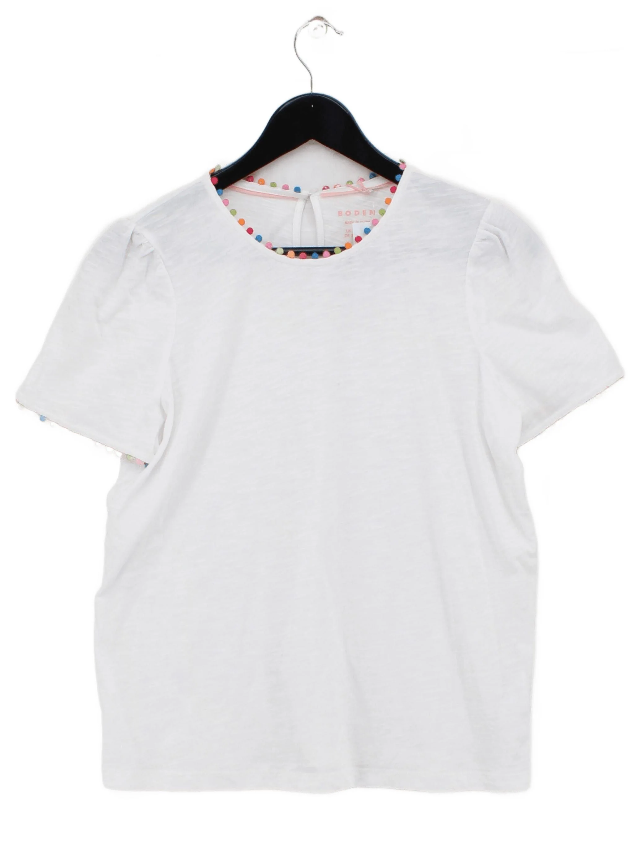 Boden Women's T-Shirt M White 100% Cotton Basic New with tags