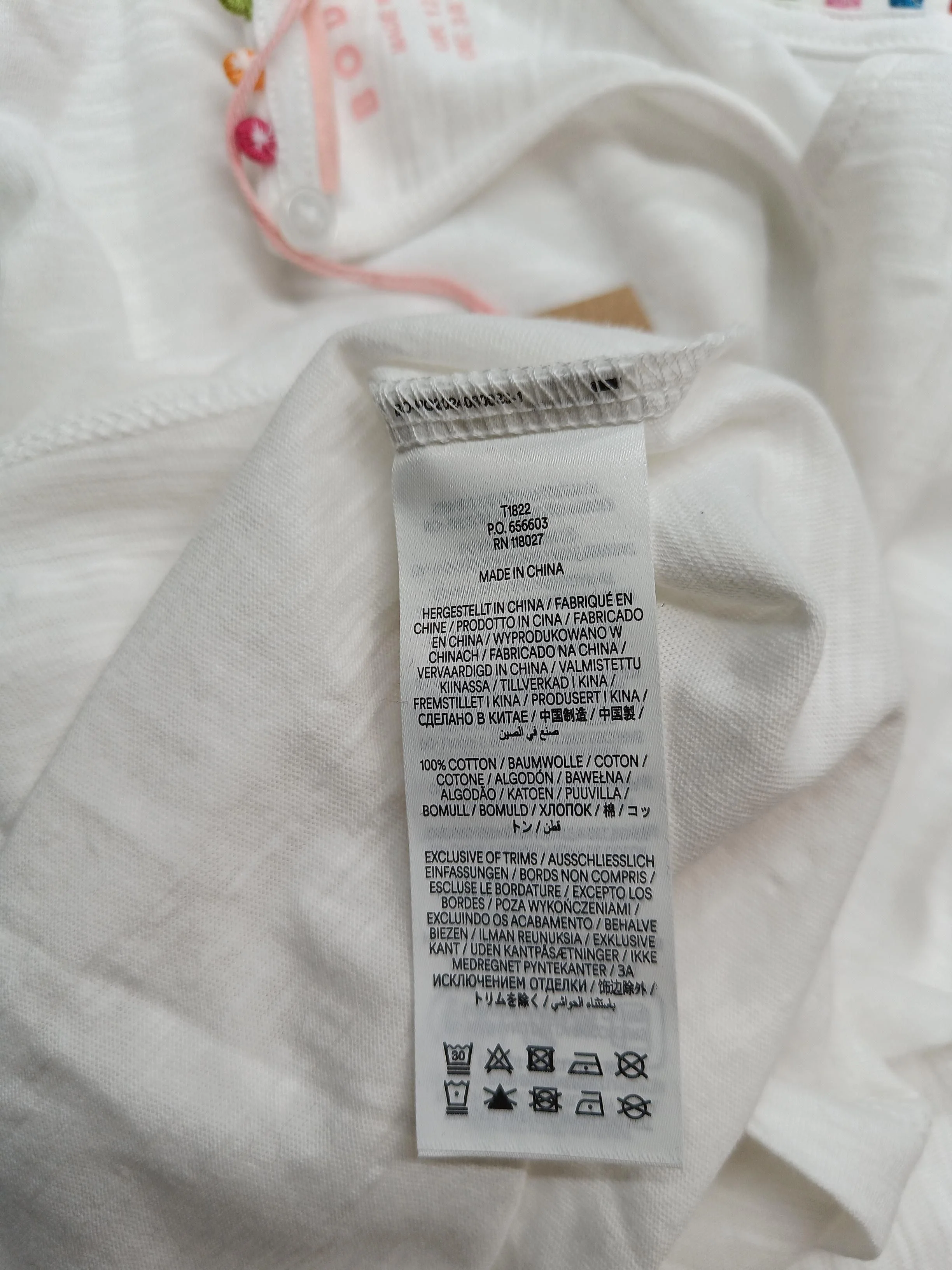 Boden Women's T-Shirt M White 100% Cotton Basic New with tags - Image 6
