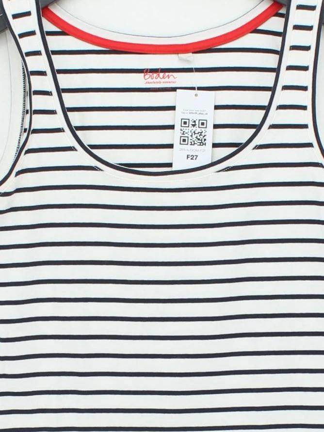 Boden Women's T-Shirt M White Cotton with Elastane Basic - Image 3