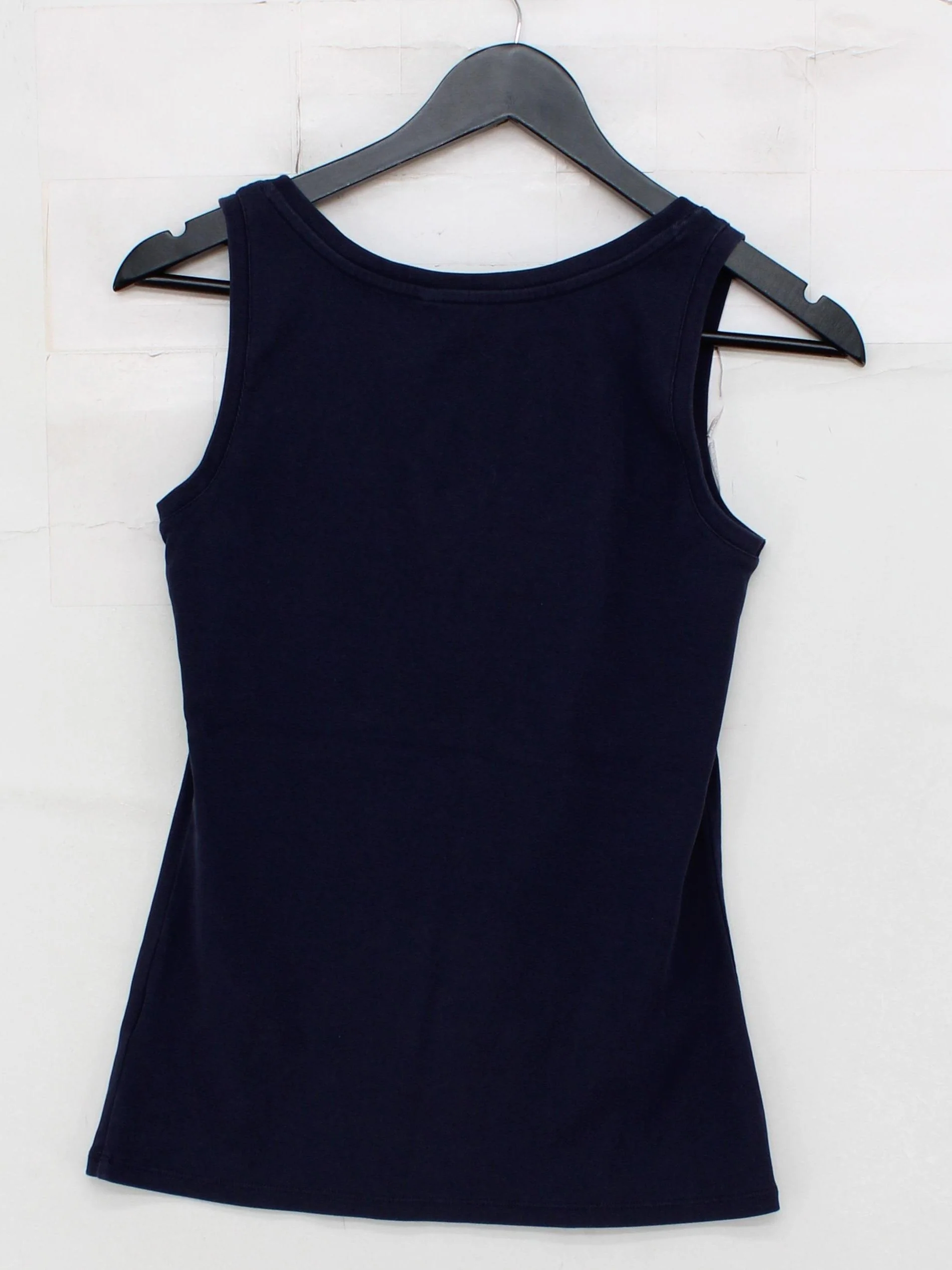 Boden Women's T-Shirt S Blue Cotton with Elastane Sleeveless Round Neck Basic - Image 2