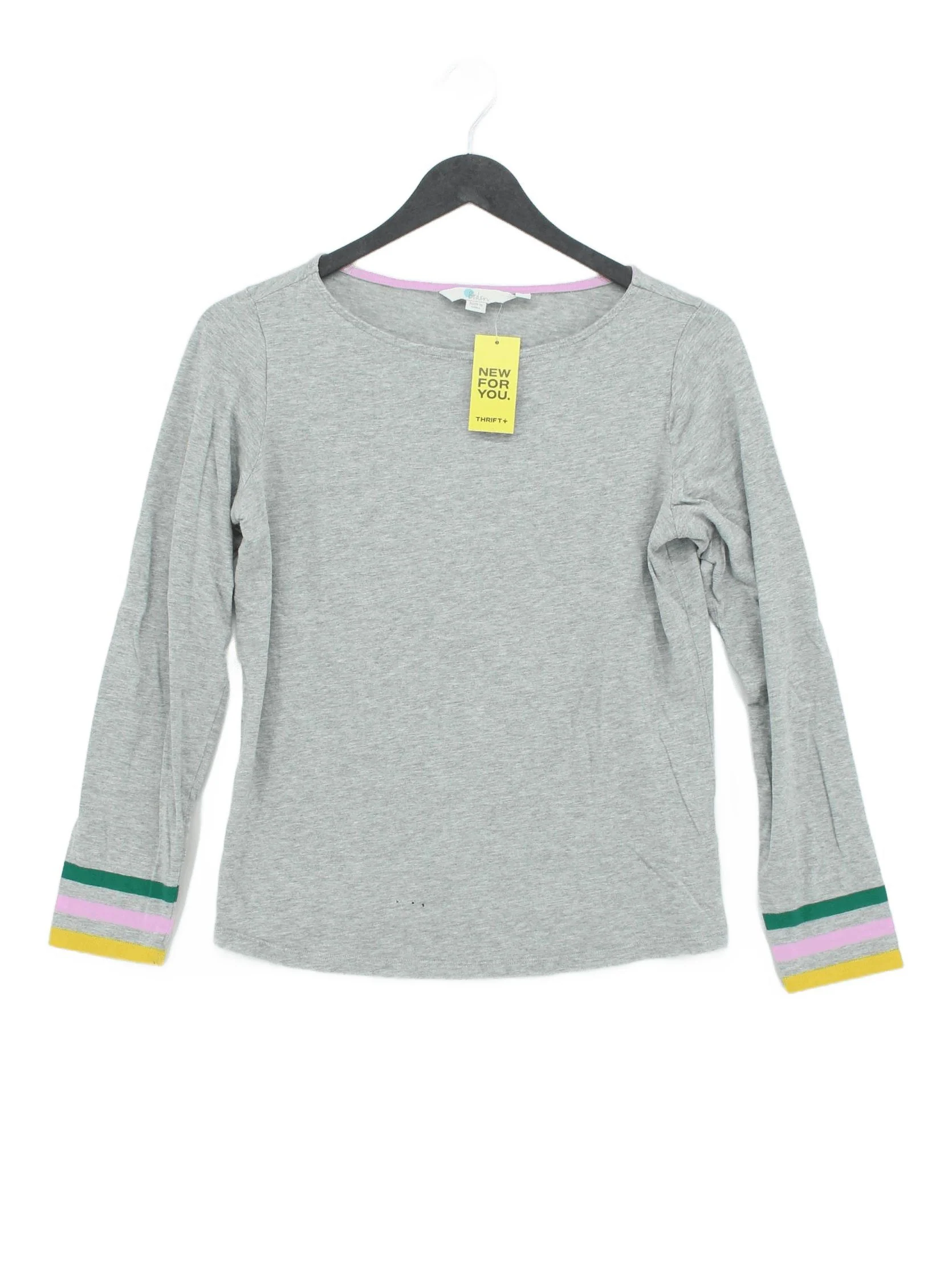 Boden Women's T-Shirt S Grey Lyocell Modal with Cotton Basic