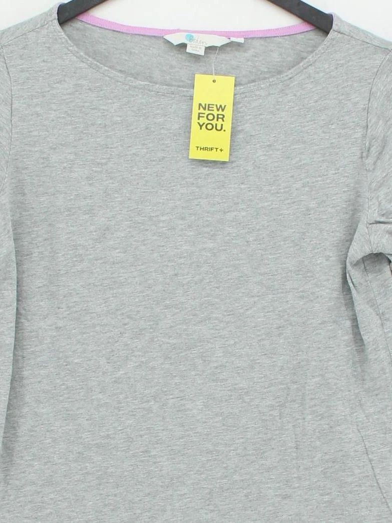 Boden Women's T-Shirt S Grey Lyocell Modal with Cotton Basic - Image 3