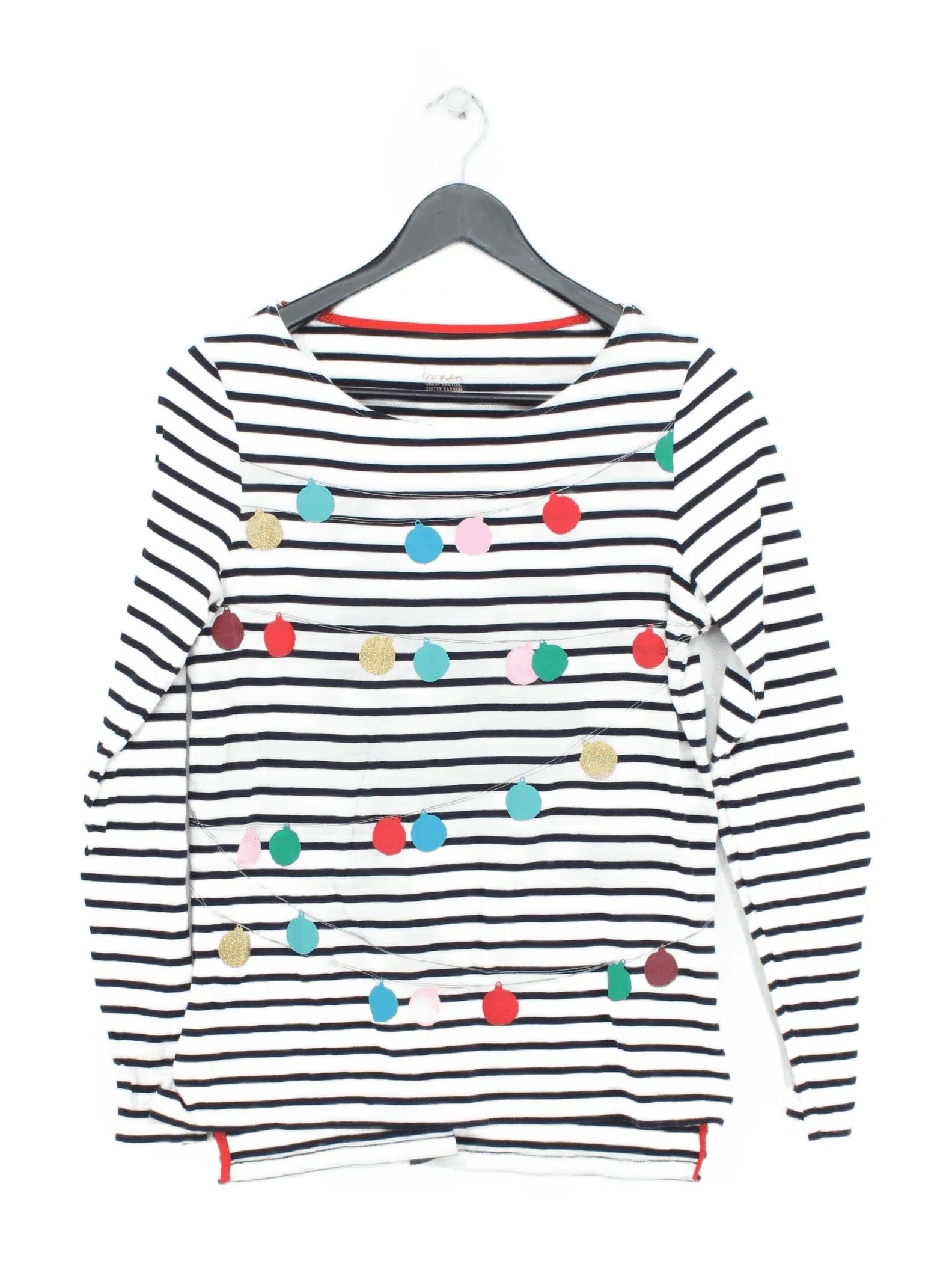 Boden Women's T-Shirt S Multi Polkadot 100% Cotton Short Sleeve Round Neck Basic
