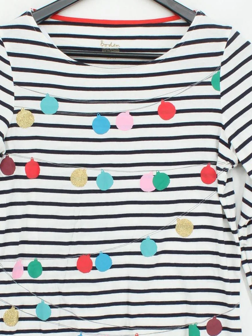 Boden Women's T-Shirt S Multi Polkadot 100% Cotton Short Sleeve Round Neck Basic - Image 3