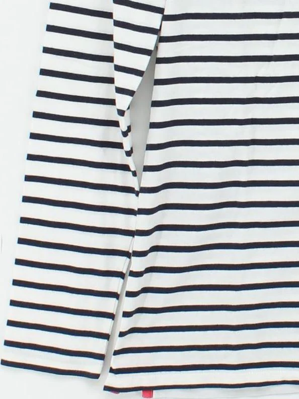 Boden Women's T-Shirt S White Striped 100% Cotton Short Sleeve Round Neck Basic - Image 4