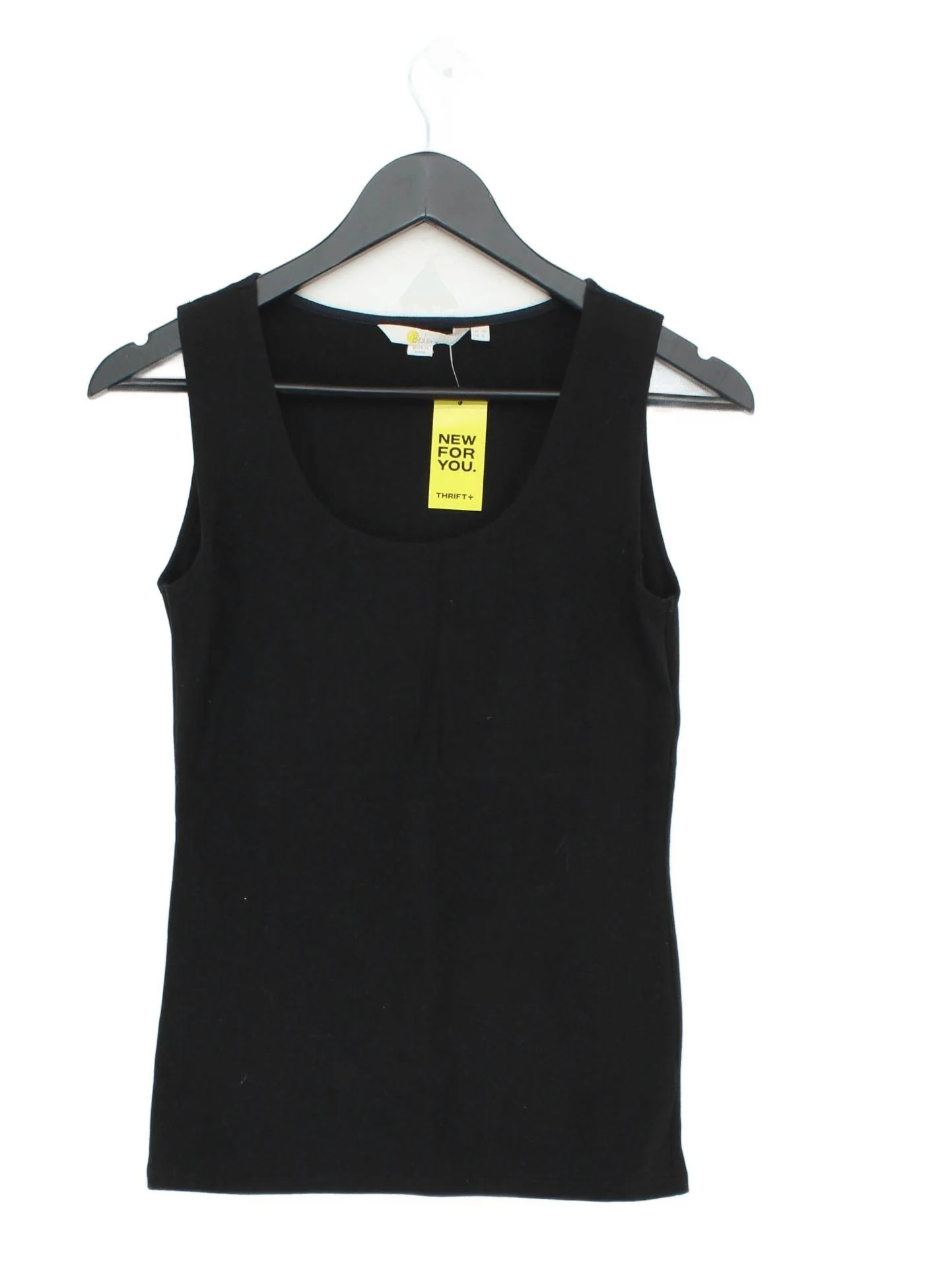 Boden Women's T-Shirt UK 10 Black Cotton with Elastane Basic