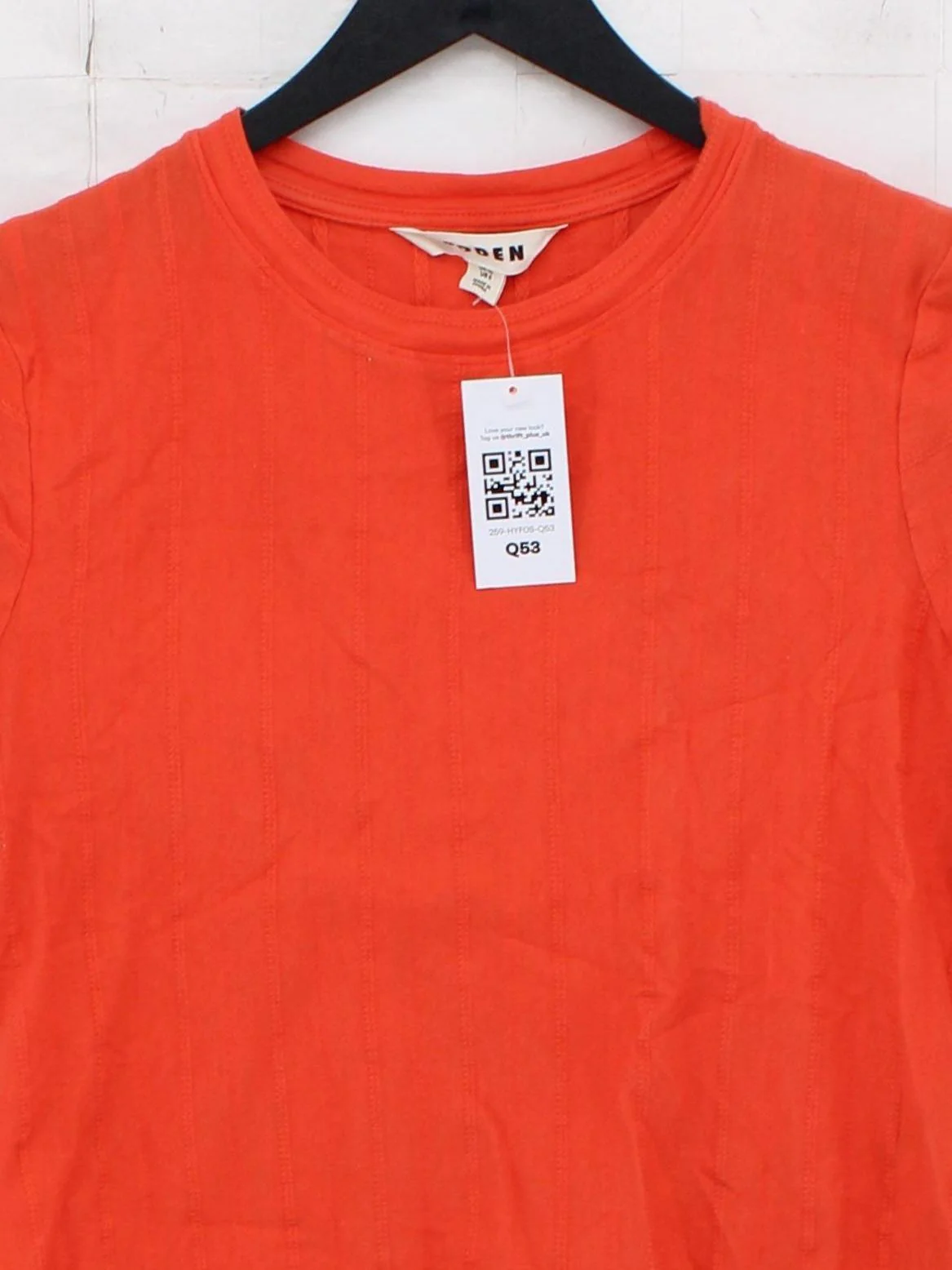 Boden Women's T-Shirt UK 10 Orange 100% Cotton Short Sleeve Round Neck Basic - Image 3