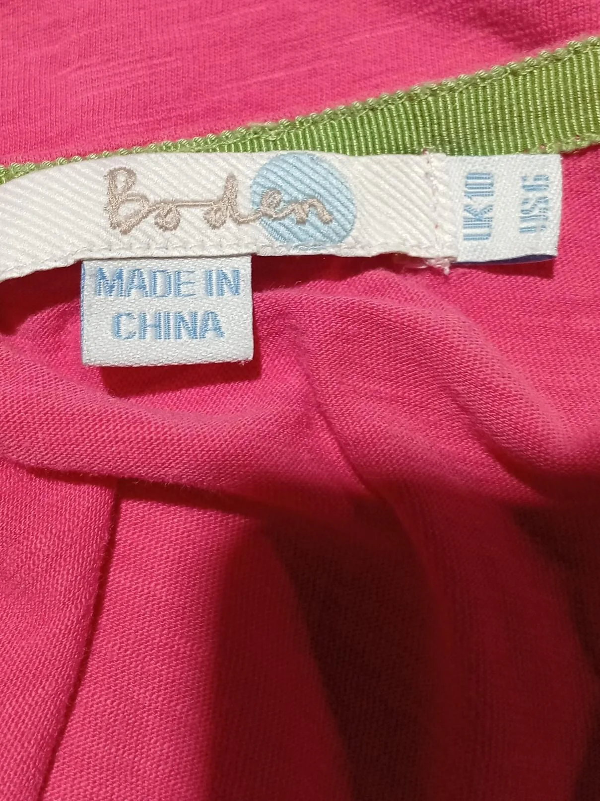 Boden Women's T-Shirt UK 10 Pink Cotton with Viscose Sleeveless Round Neck Basic - Image 5
