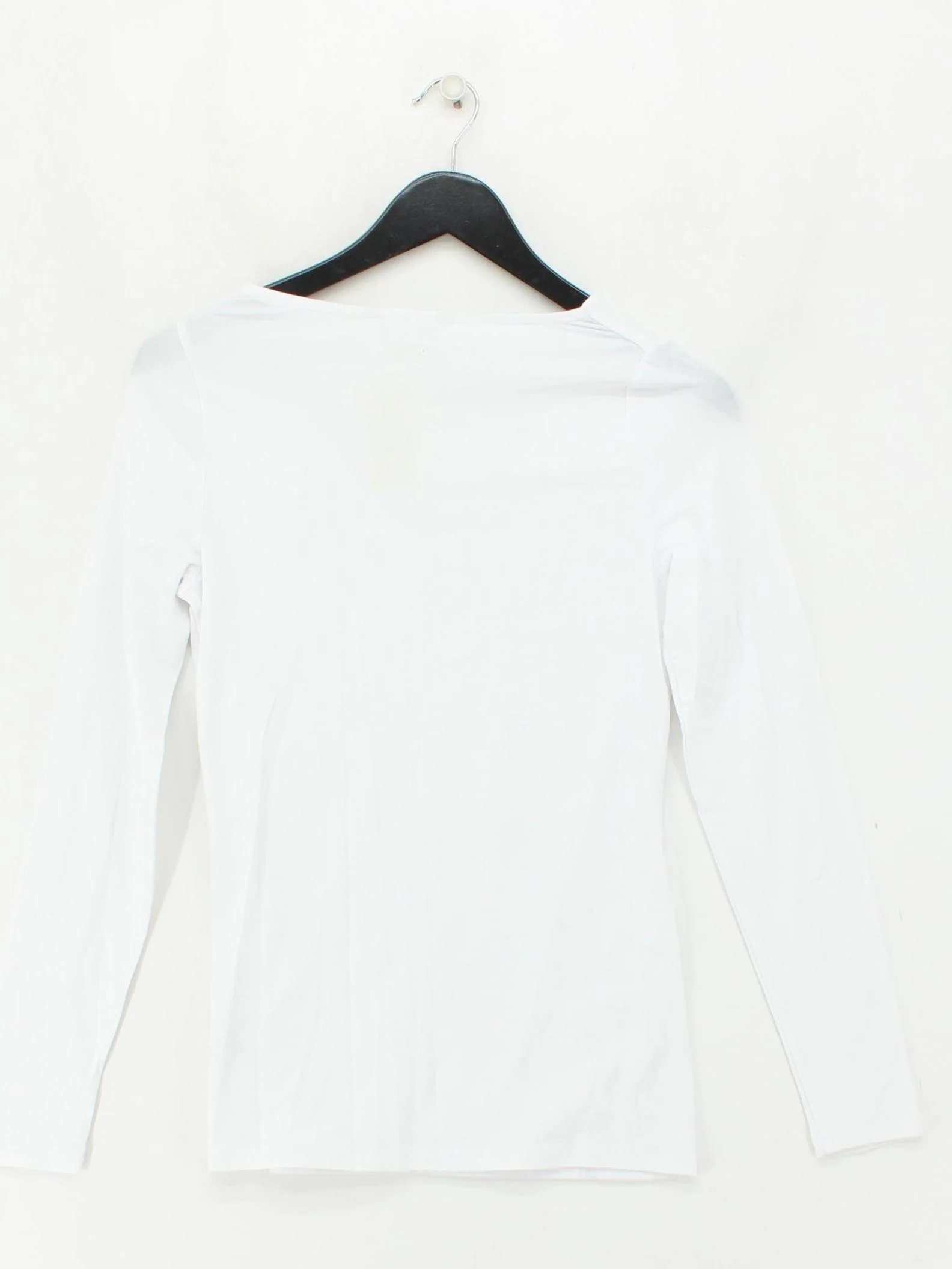 Boden Women's T-Shirt UK 10 White Cotton with Elastane Short Sleeve V-Neck Basic - Image 2