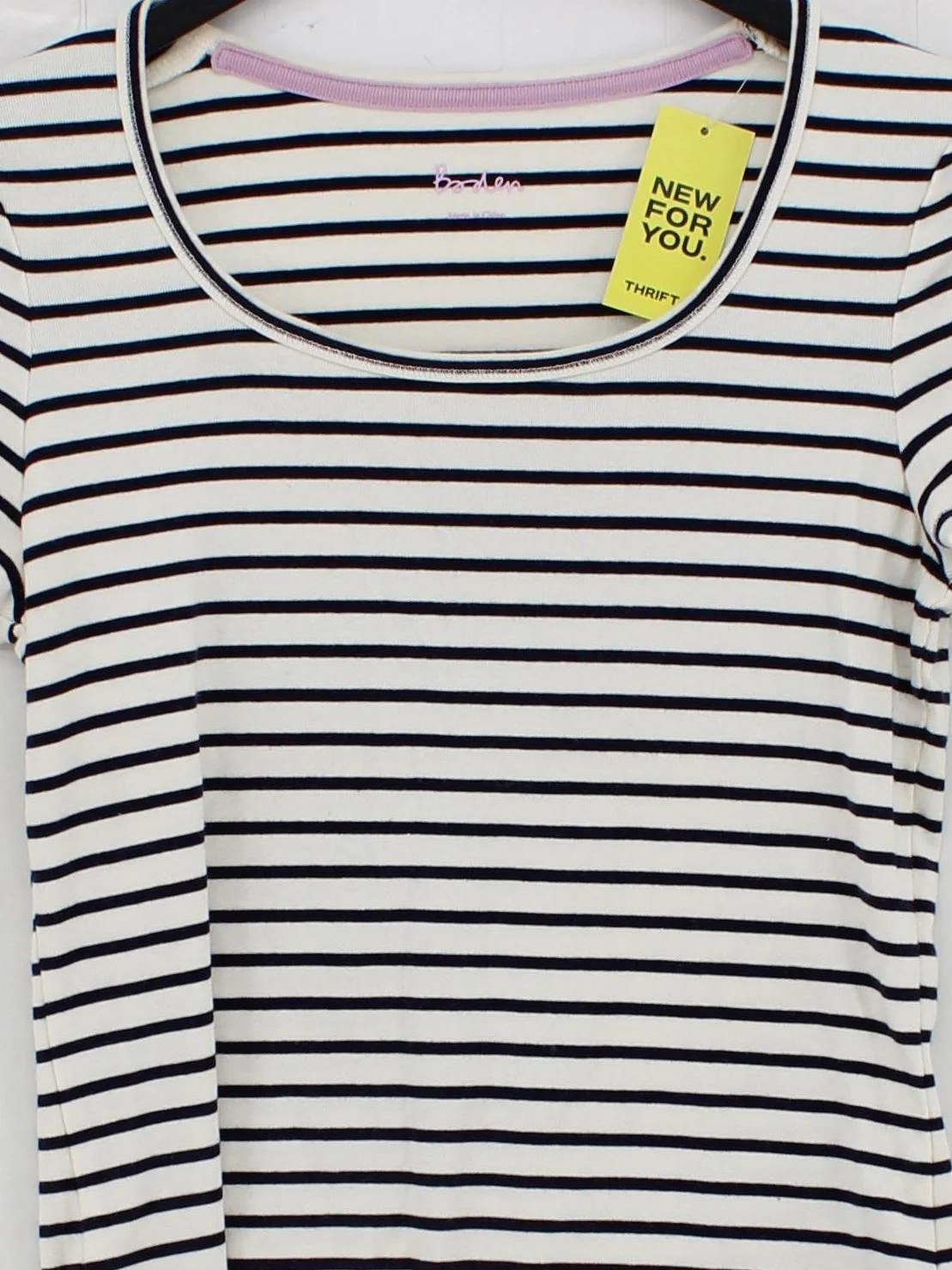 Boden Women's T-Shirt UK 12 Multi Cotton with Elastane Basic - Image 3