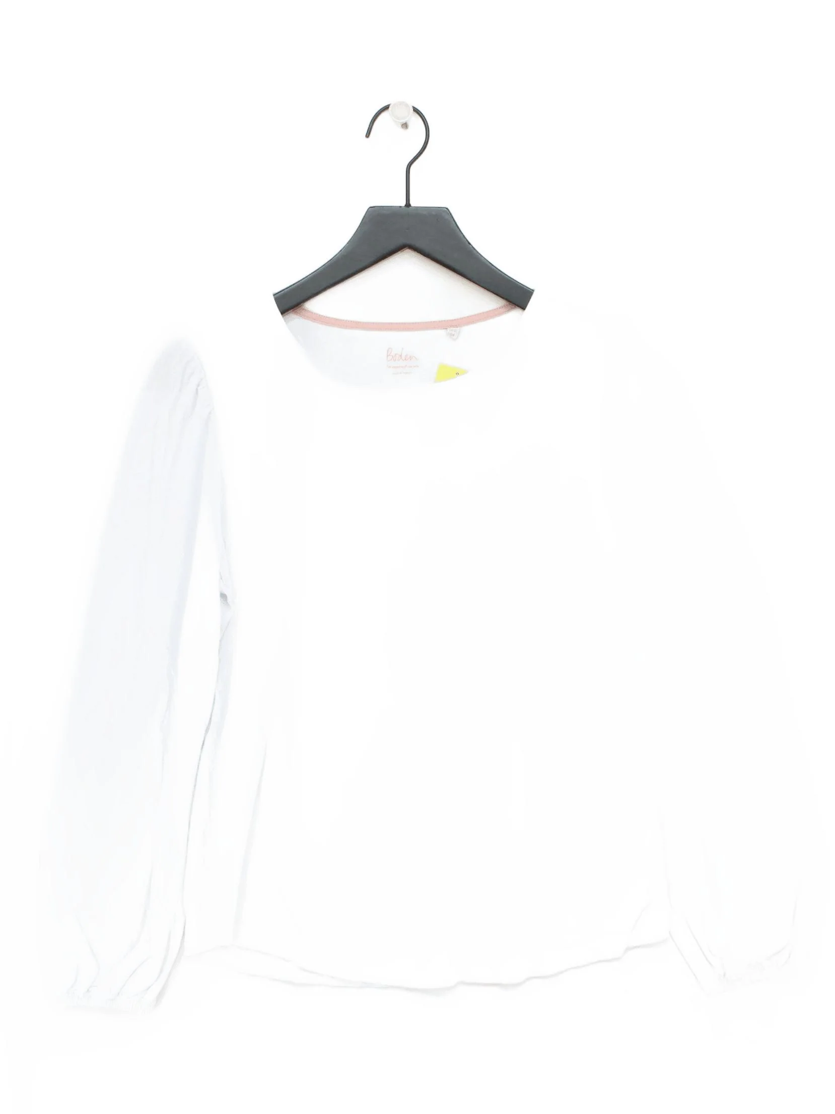Boden Women's T-Shirt UK 12 White Cotton with Lyocell Modal Basic