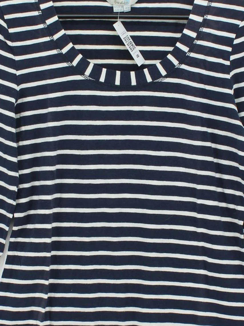 Boden Women's T-Shirt UK 14 Blue Cotton with Elastane Basic - Image 3