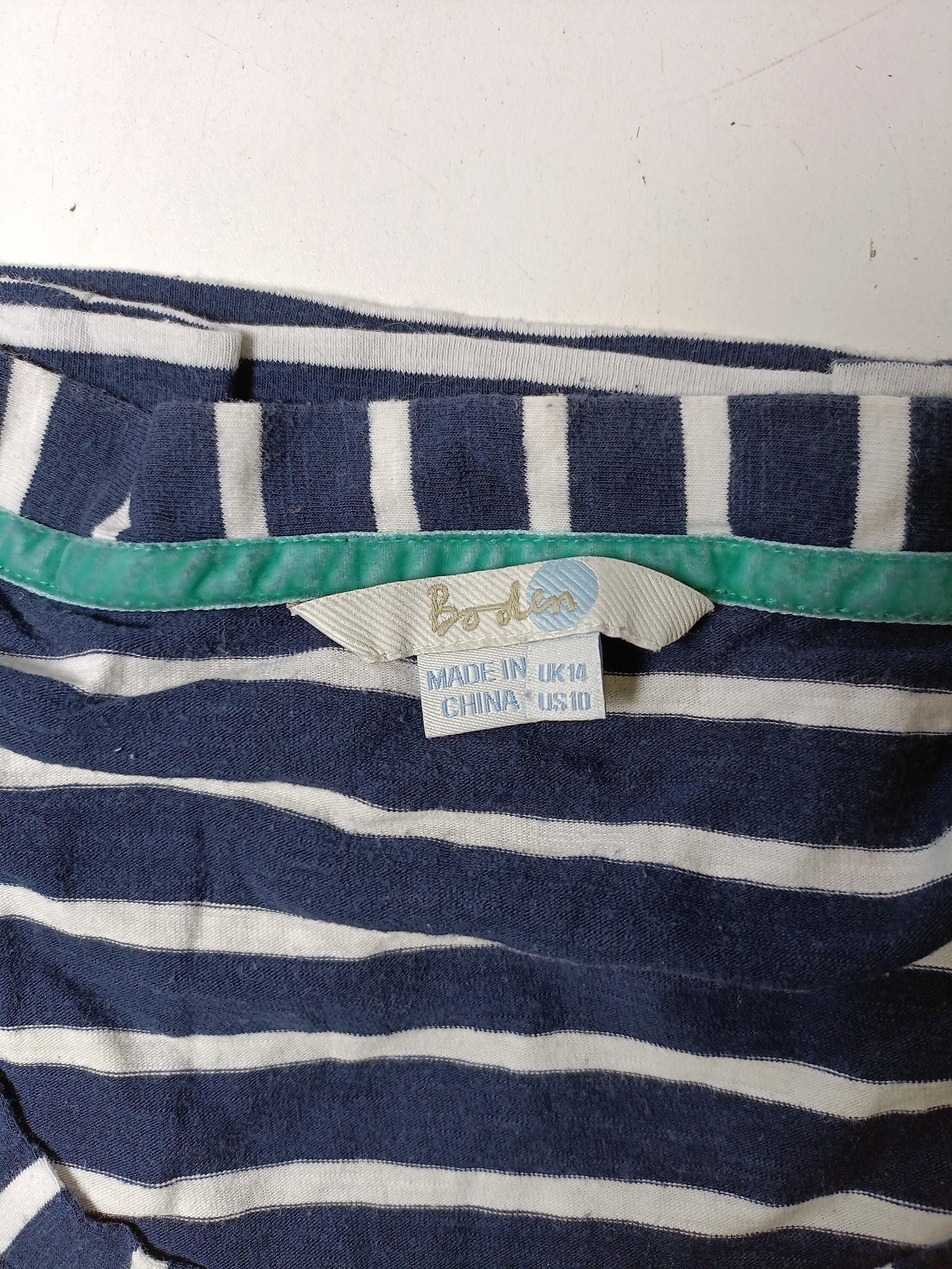 Boden Women's T-Shirt UK 14 Blue Cotton with Elastane Basic - Image 5