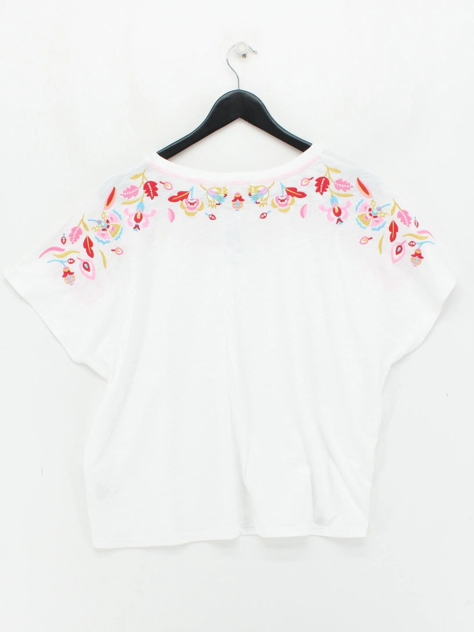 Boden Women's T-Shirt UK 16 White 100% Cotton Basic - Image 2