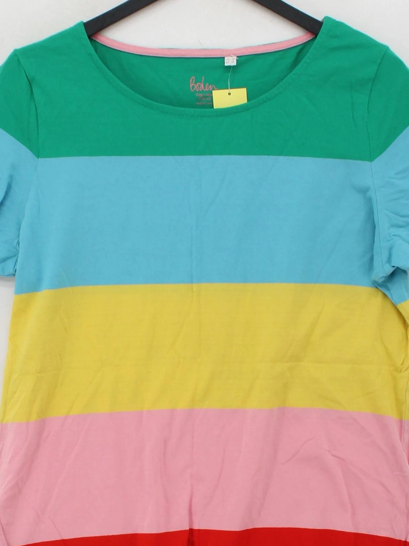 Boden Women's T-Shirt UK 18 Multi 100% Cotton Basic - Image 3