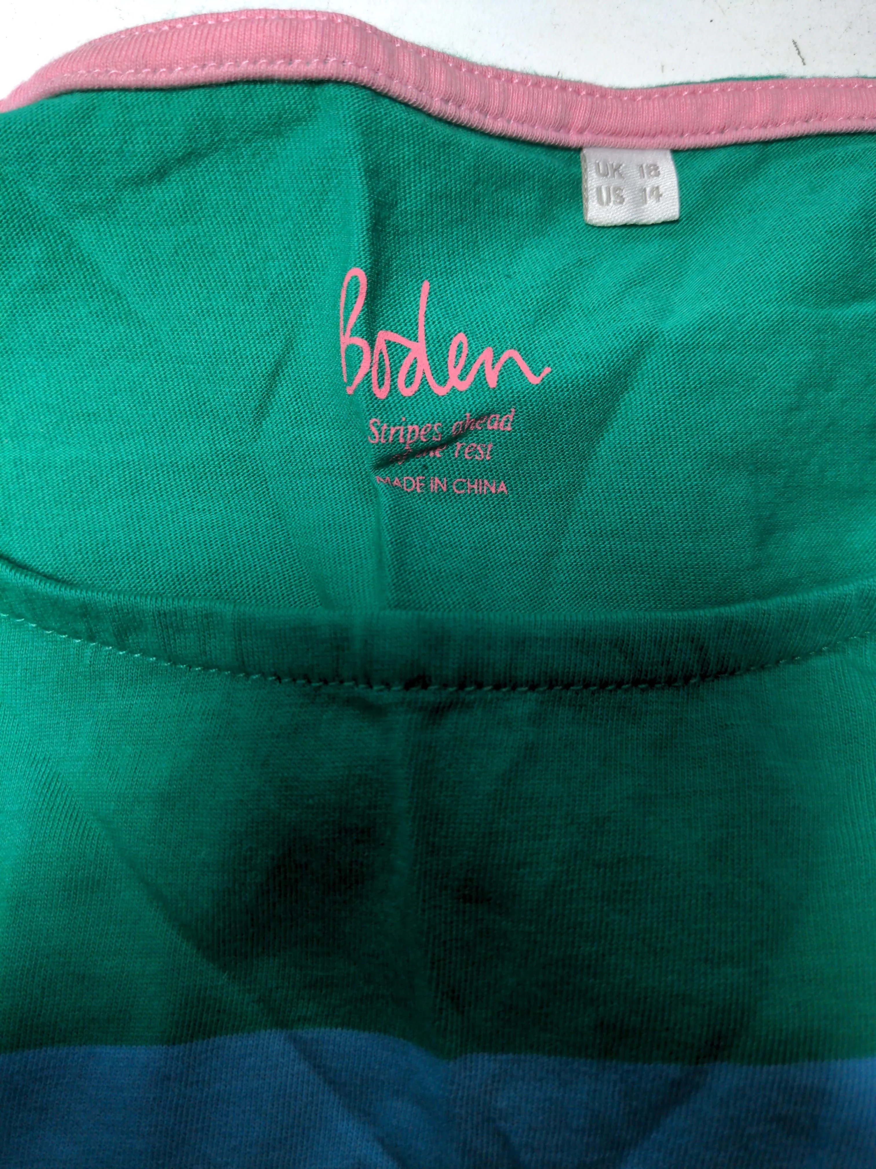 Boden Women's T-Shirt UK 18 Multi 100% Cotton Basic - Image 5
