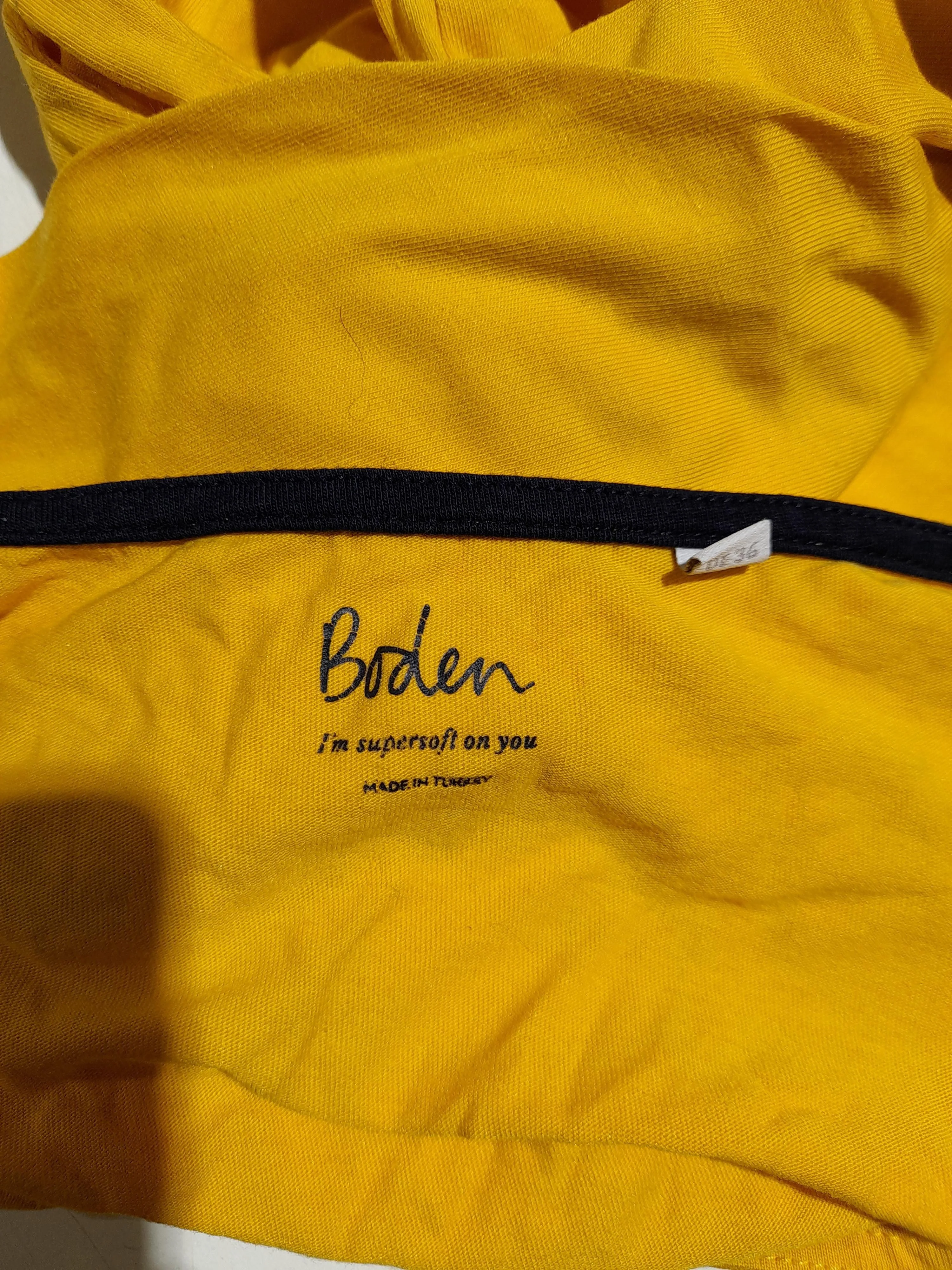 Boden Women's T-Shirt UK 36 Yellow Cotton with Lyocell Modal Basic - Image 5