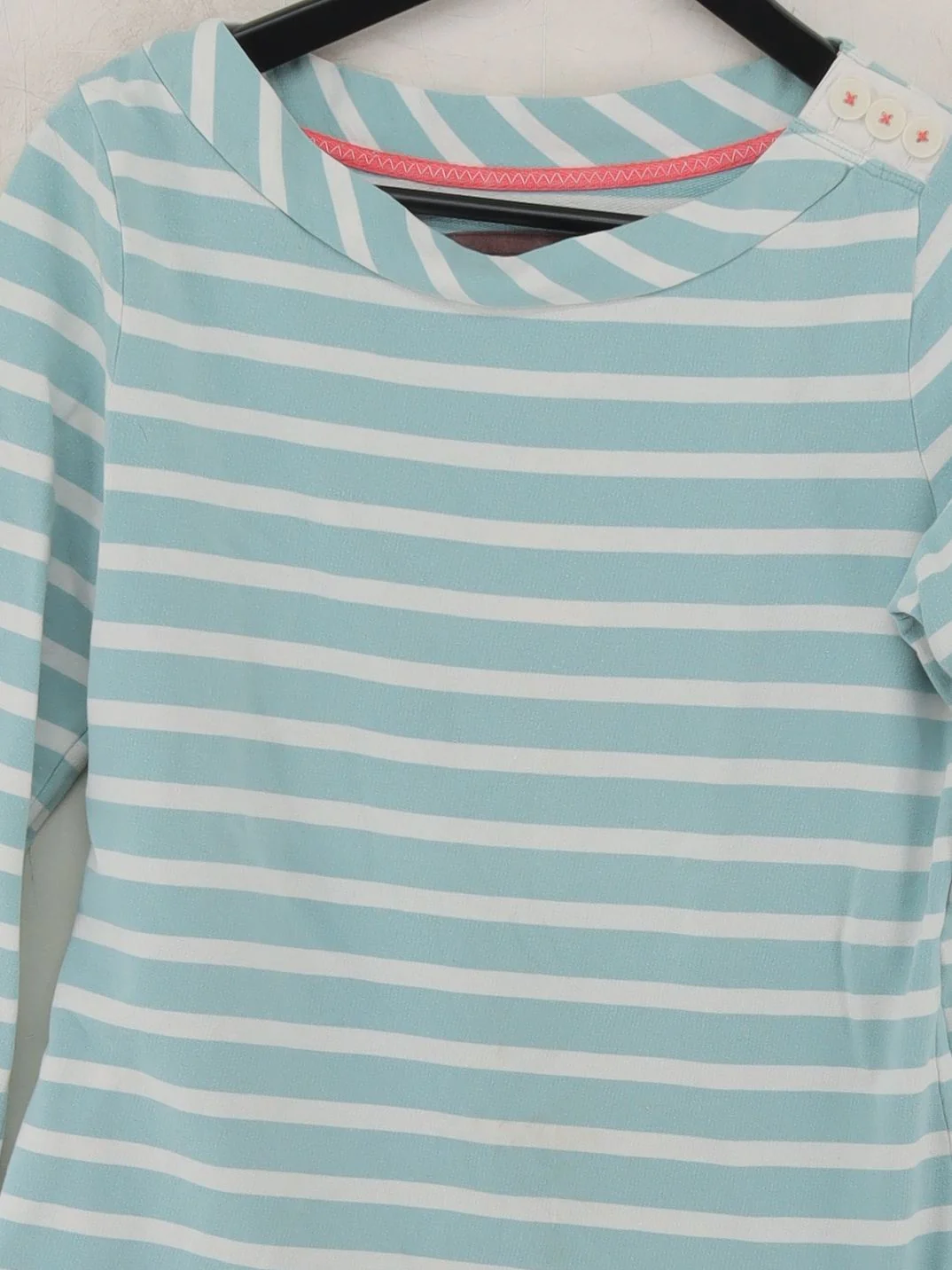 Boden Women's T-Shirt UK 8 Blue 100% Cotton Basic - Image 3