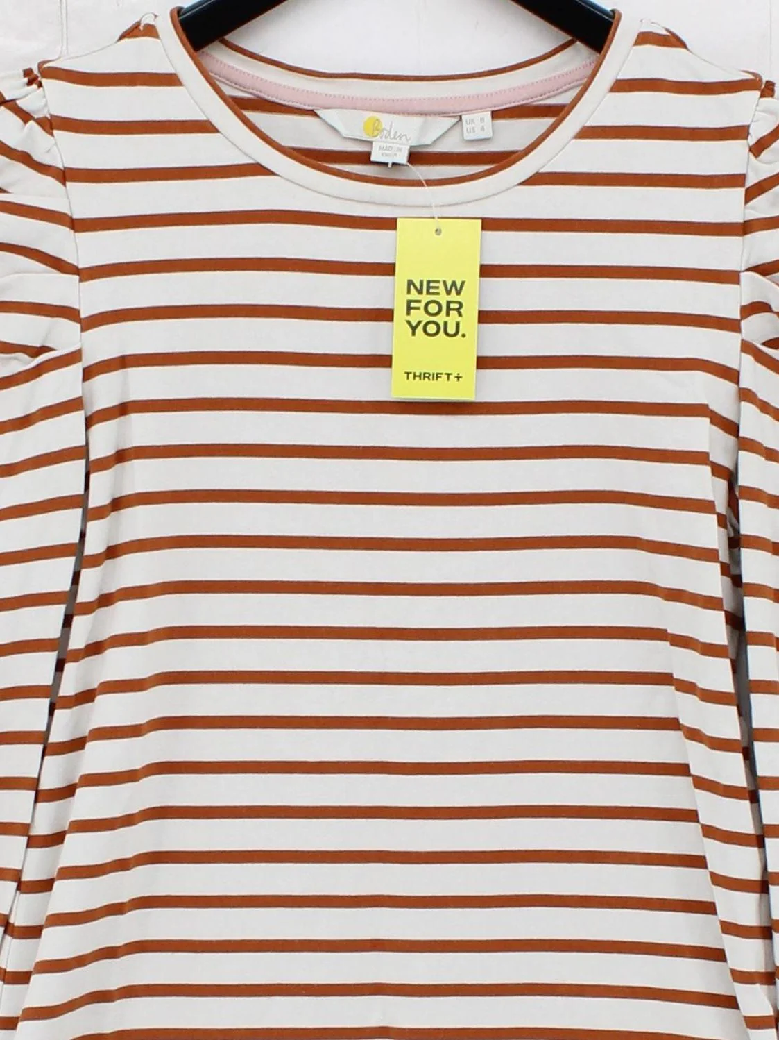 Boden Women's T-Shirt UK 8 White 100% Cotton Basic - Image 3