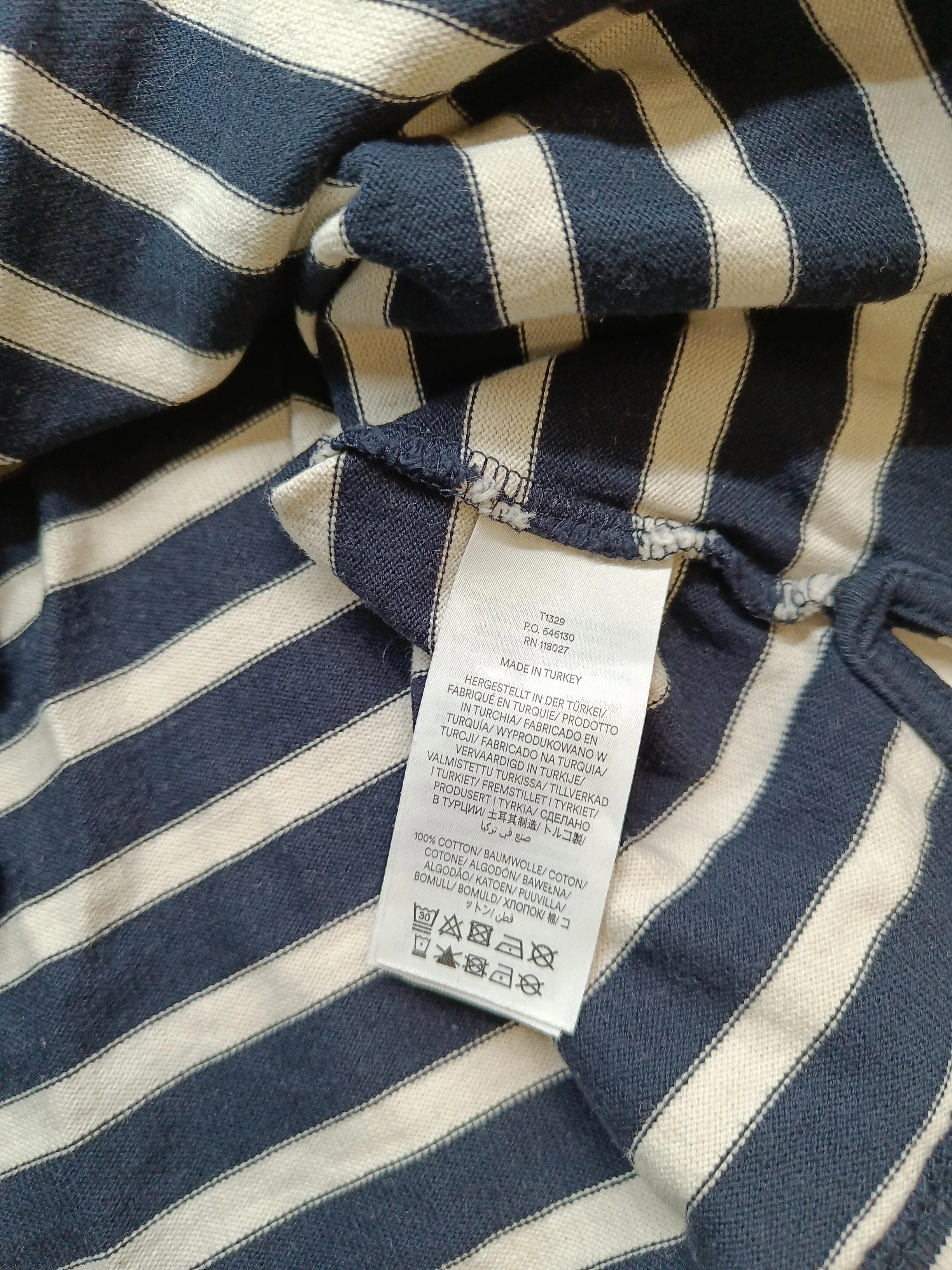 Boden Women's T-Shirt XL Blue Striped 100% Cotton Short Sleeve Round Neck Basic - Image 6