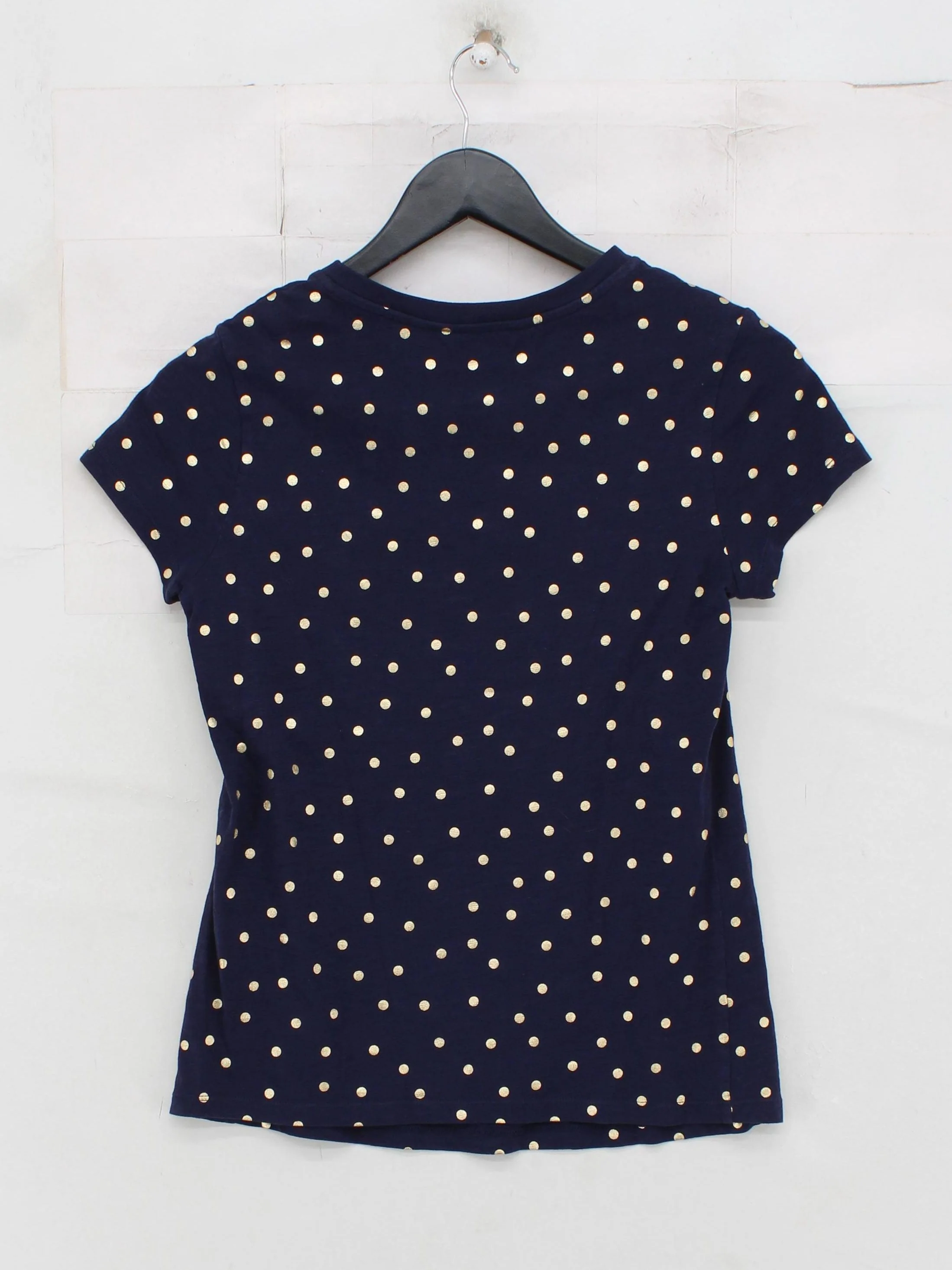 Boden Women's T-Shirt XS Blue Polkadot 100% Cotton Short Sleeve Round Neck Basic - Image 2