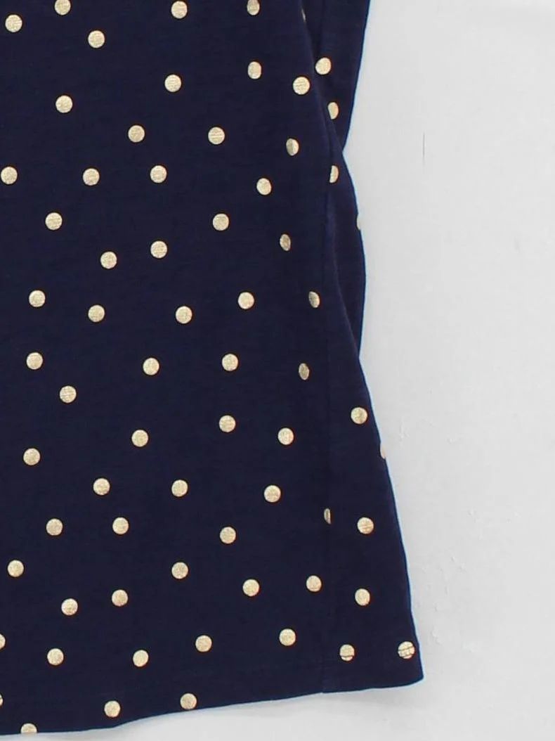 Boden Women's T-Shirt XS Blue Polkadot 100% Cotton Short Sleeve Round Neck Basic - Image 4