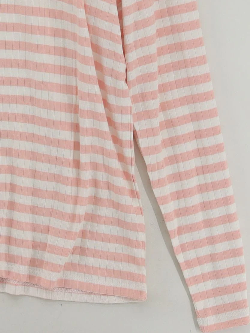 Boden Women's T-Shirt XXL Pink Striped 100% Cotton Short Sleeve Round Neck Basic - Image 4