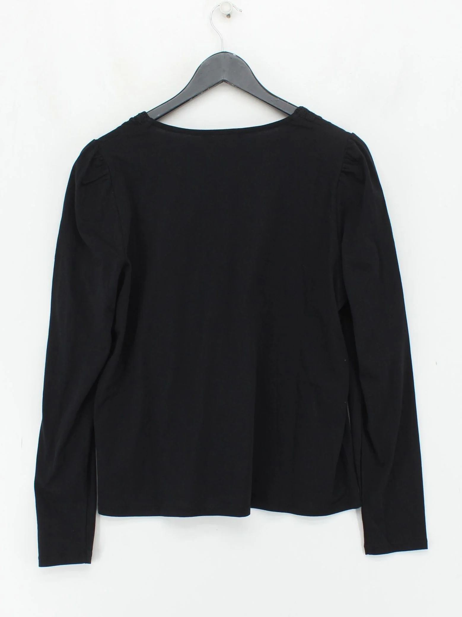 Boden Women's Top L Black 100% Cotton Long Sleeve V-Neck Basic - Image 2