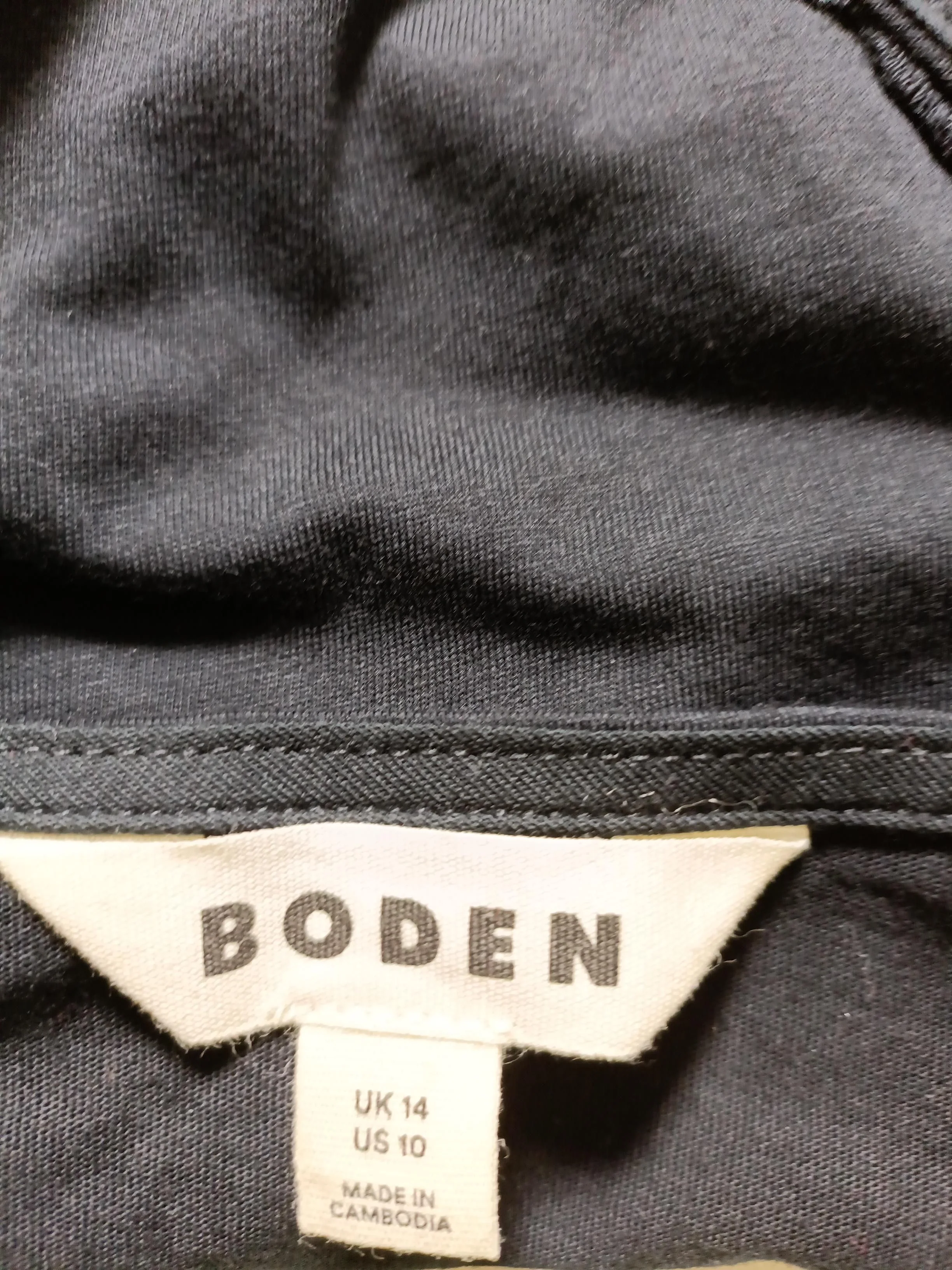 Boden Women's Top L Black 100% Cotton Long Sleeve V-Neck Basic - Image 5