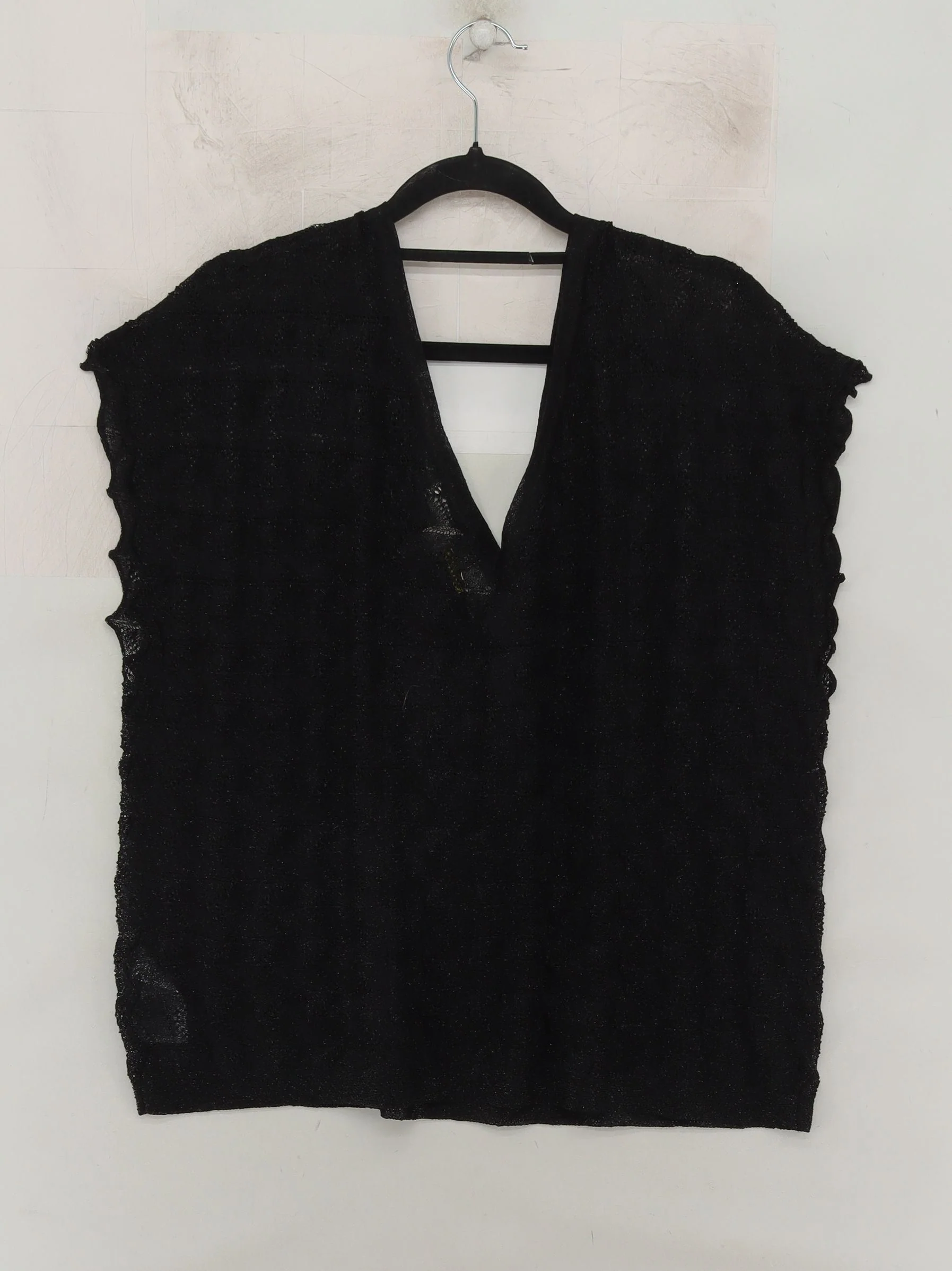 Boden Women's Top L Black 100% Other Sleeveless V-Neck Basic - Image 2