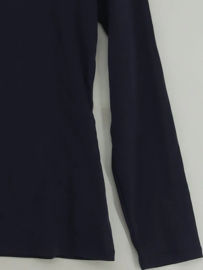Boden Women's Top L Blue Cotton with Elastane Long Sleeve Square Neck Basic - Image 4