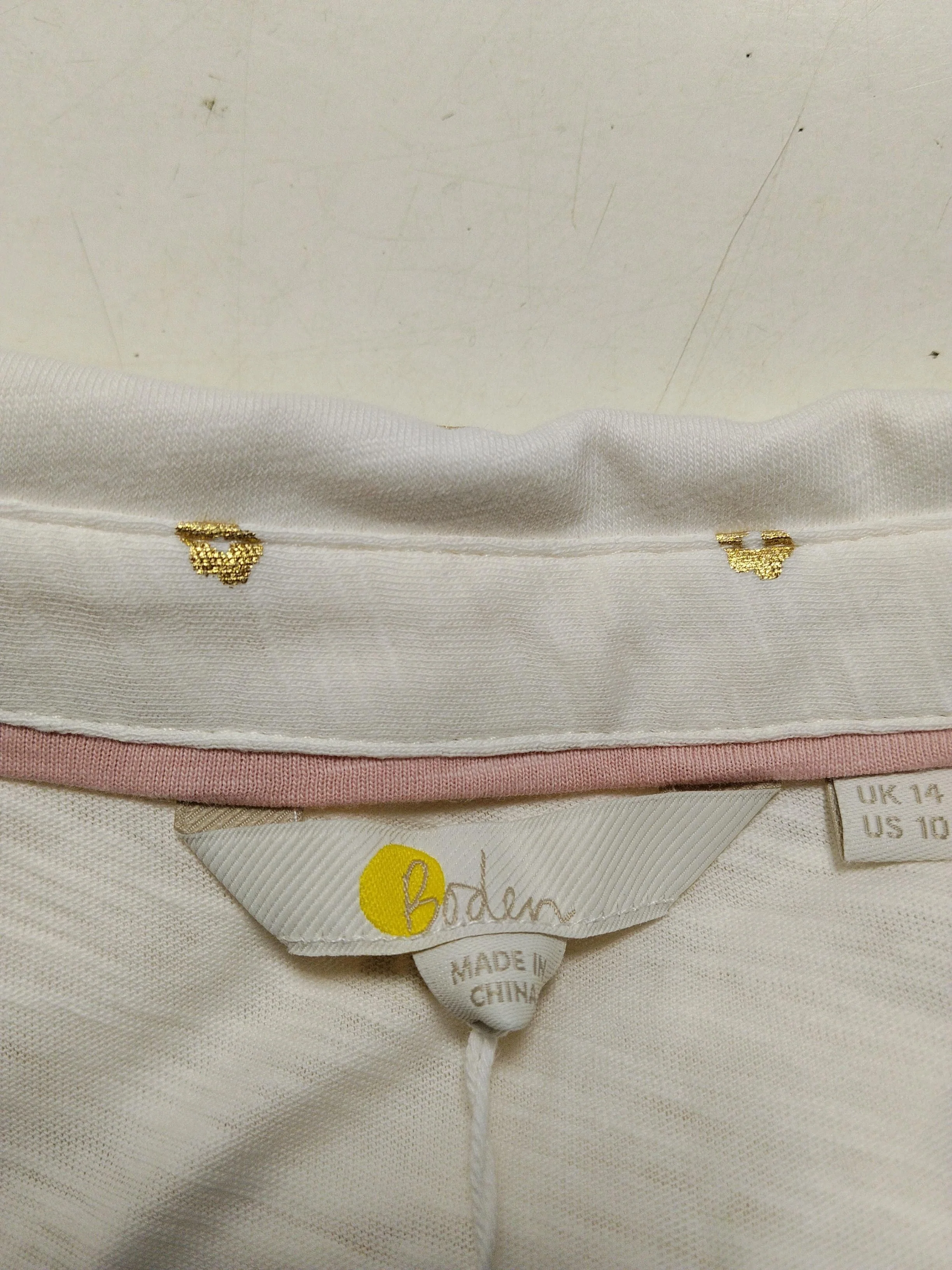 Boden Women's Top L White 100% Cotton Long Sleeve Collared Basic - Image 5