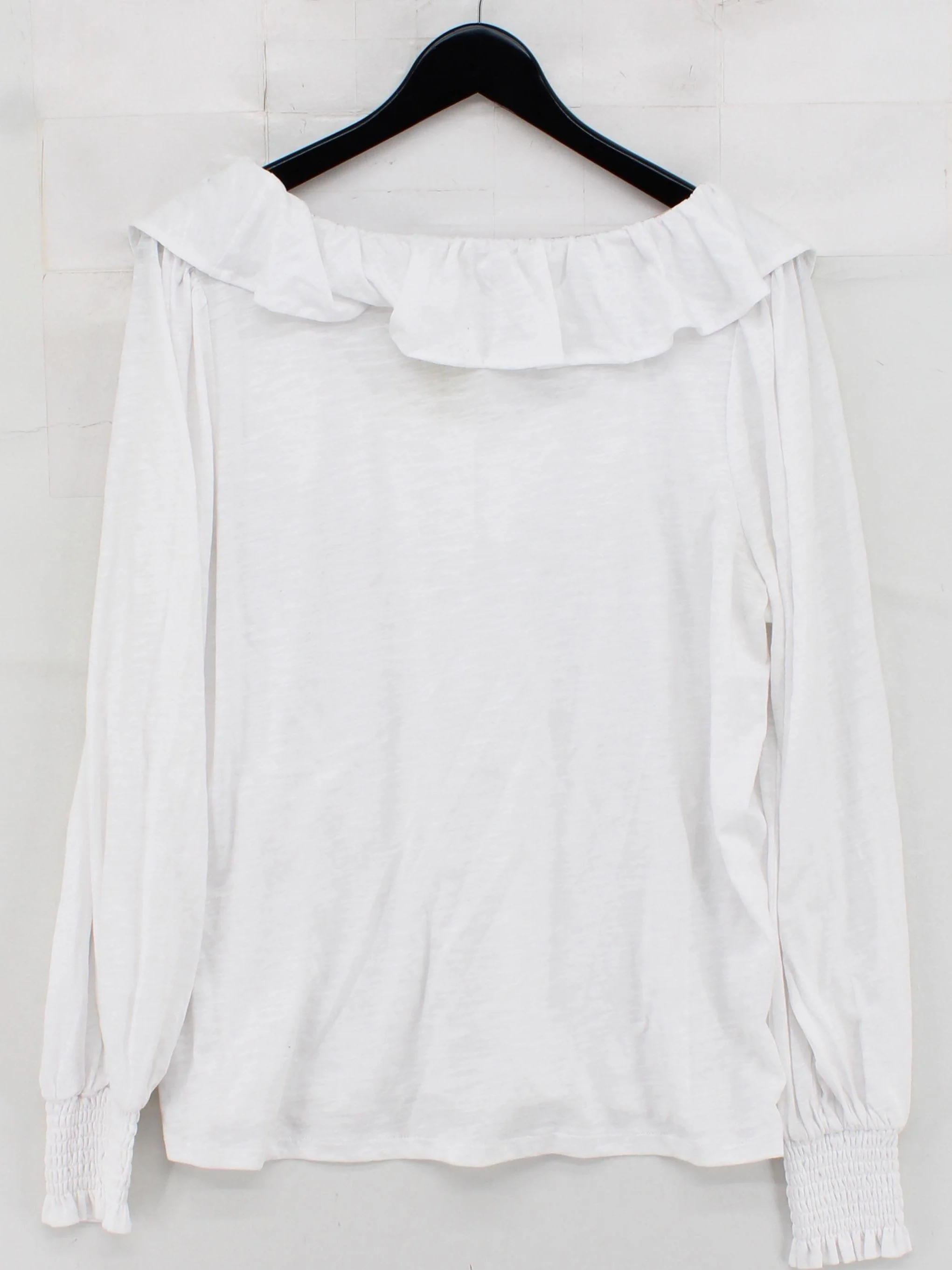 Boden Women's Top L White 100% Cotton Long Sleeve Round Neck Basic - Image 2