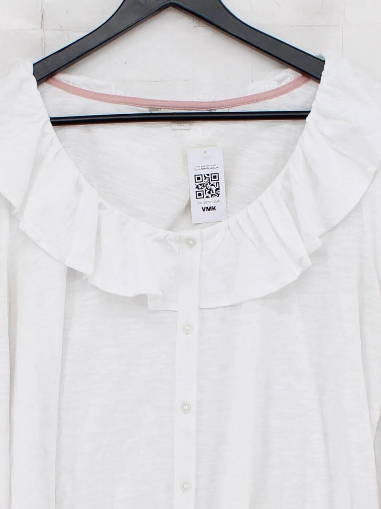 Boden Women's Top L White 100% Cotton Long Sleeve Round Neck Basic - Image 3
