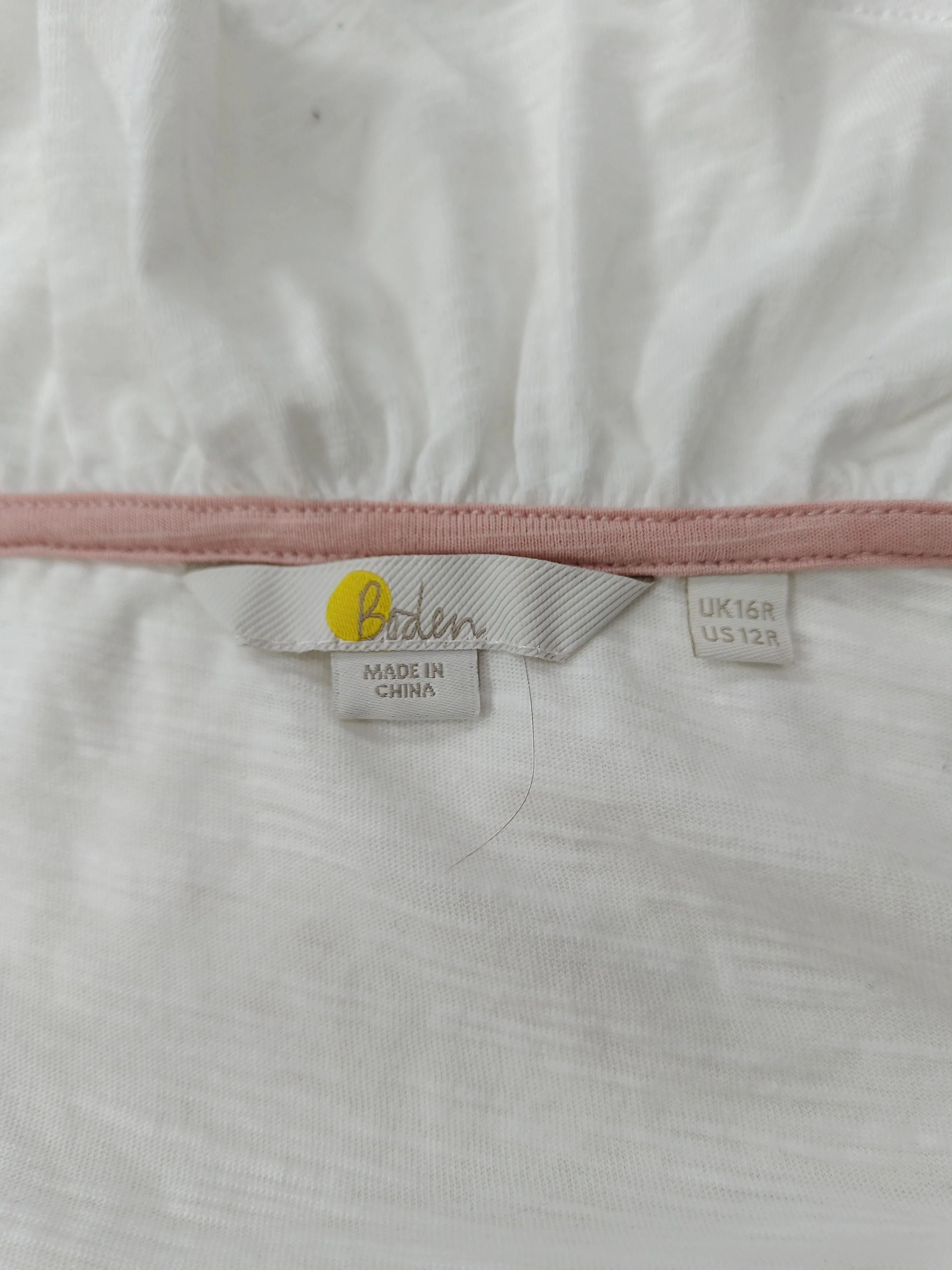 Boden Women's Top L White 100% Cotton Long Sleeve Round Neck Basic - Image 5