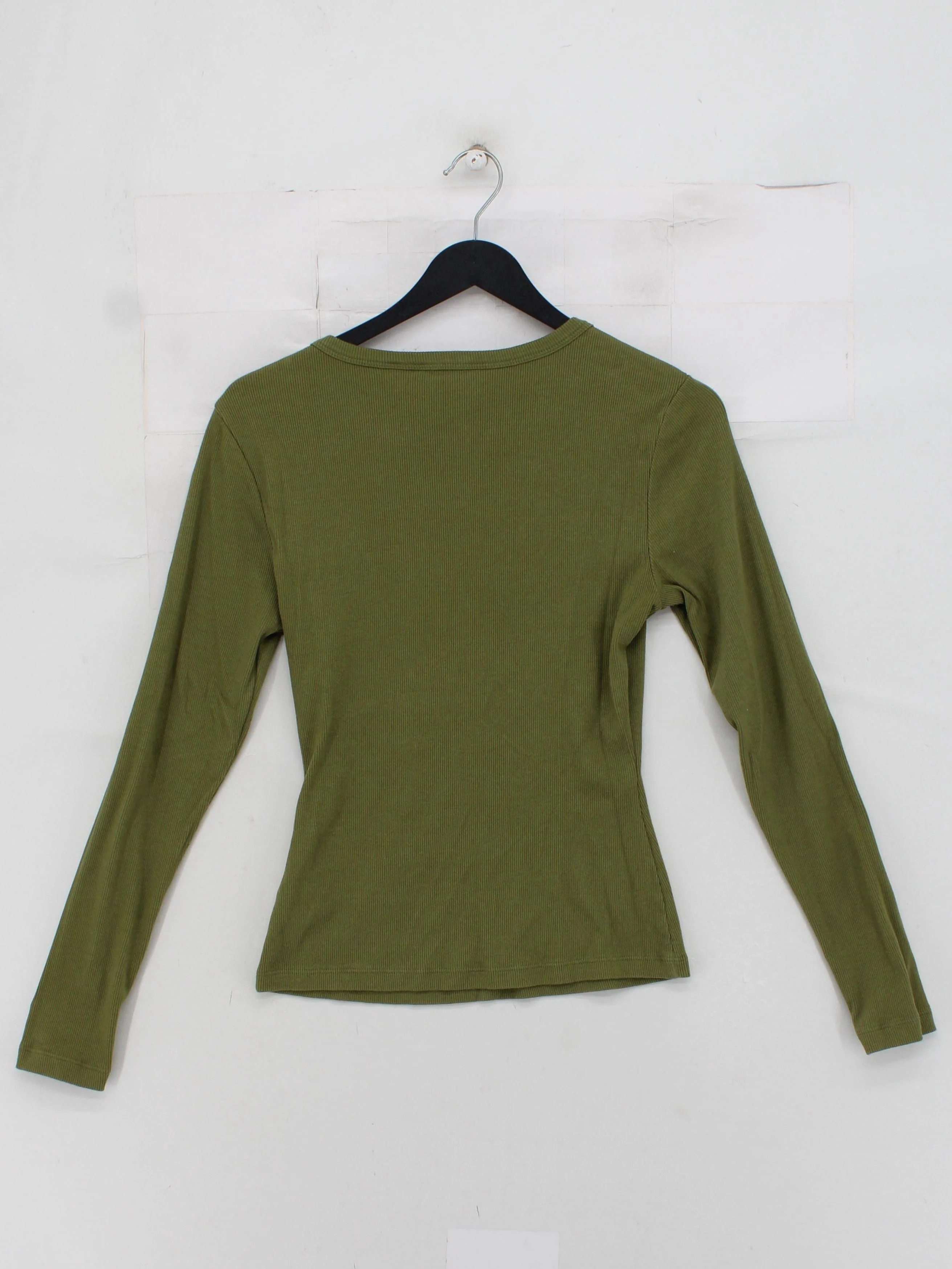 Boden Women's Top M Green Cotton with Elastane Long Sleeve Crew Neck Jersey - Image 2