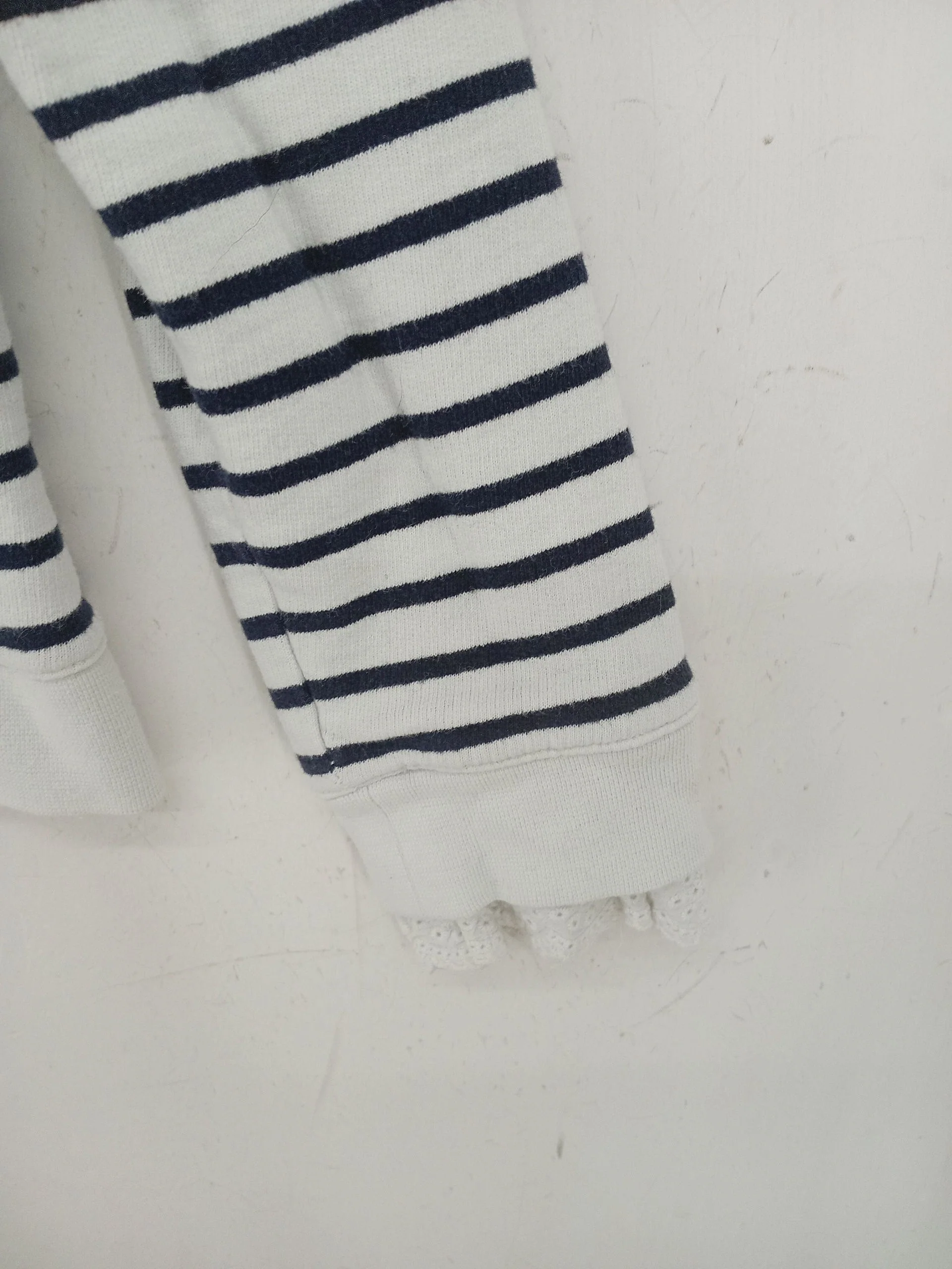 Boden Women's Top M White Striped 100% Cotton Long Sleeve Crew Neck Basic - Image 5